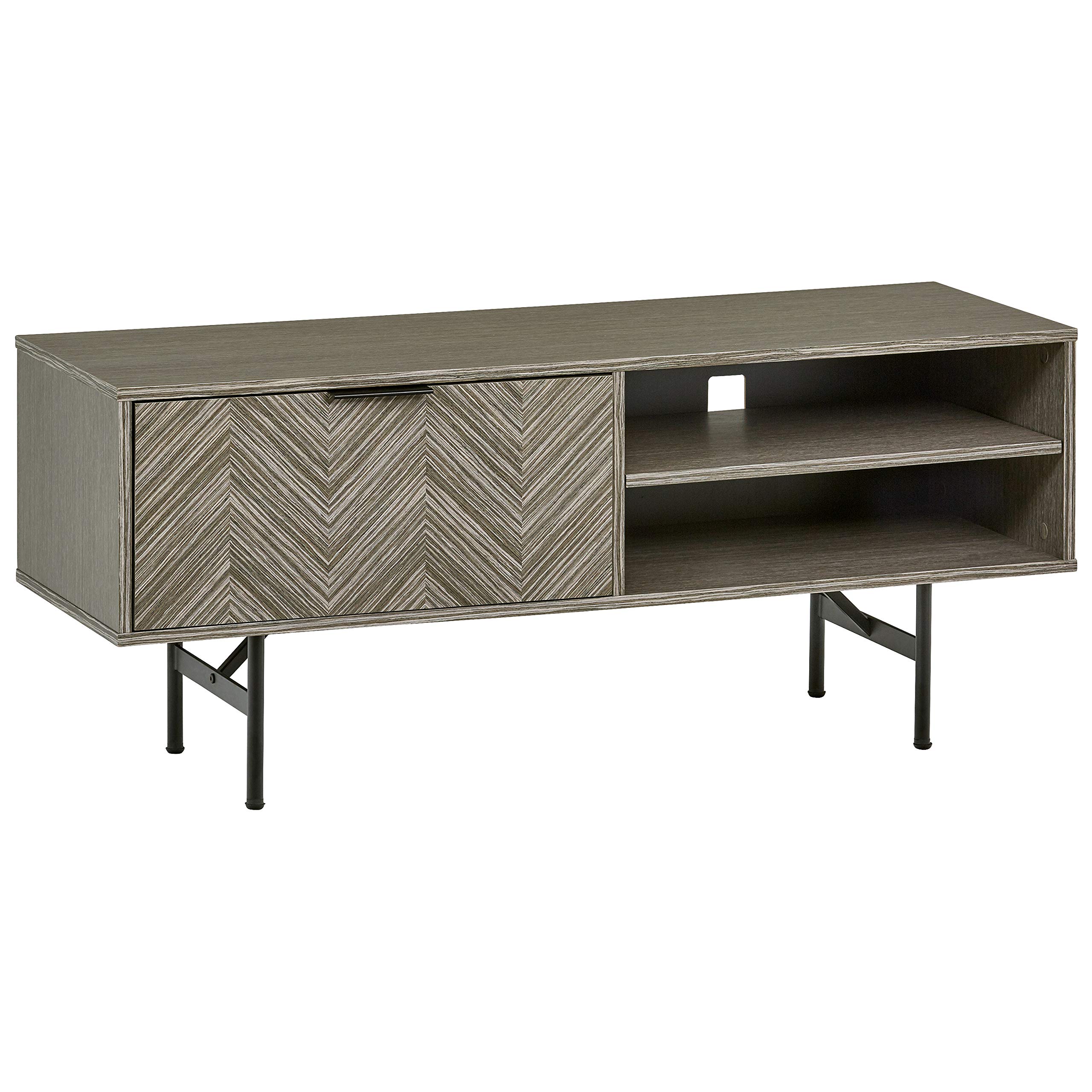 Amazon Brand – Rivet Modern Media Cabinet, 47"W, Gray