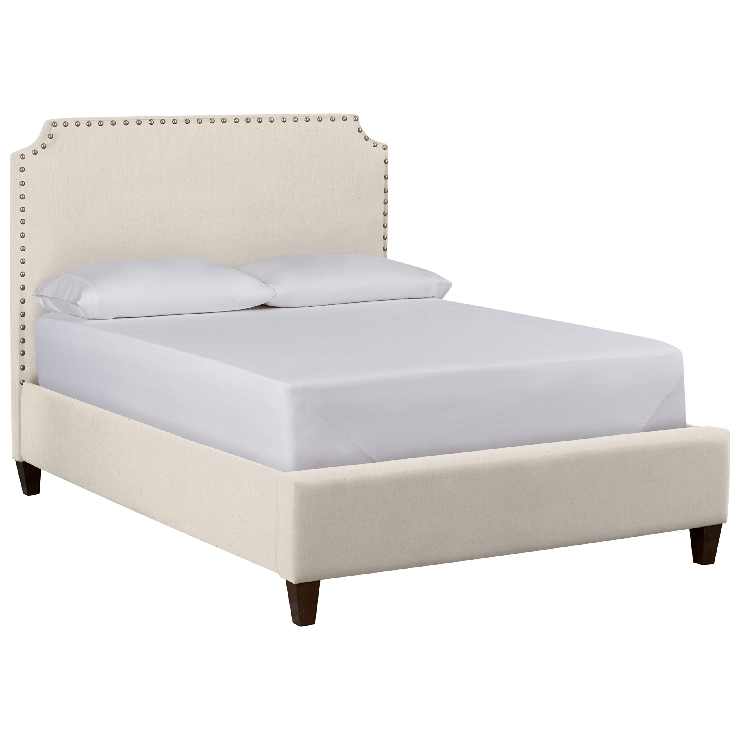 Amazon Brand – Stone & Beam Tisbury Nailhead Trim Queen Bed, 66"W, Spinnsol Natural