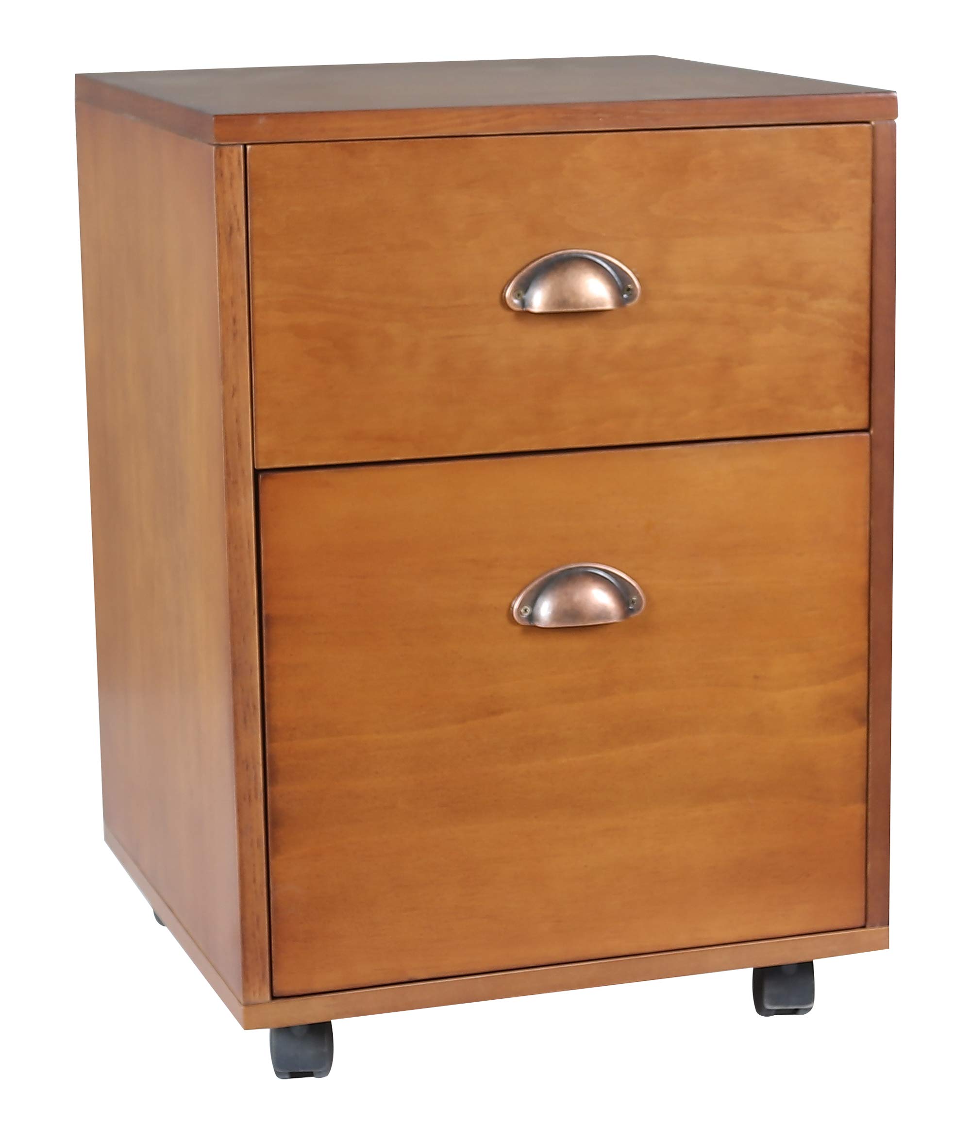 Amazon Brand – Stone & Beam 2-Drawer Rolling File Cabinet, 15.8"W, Maple Finish
