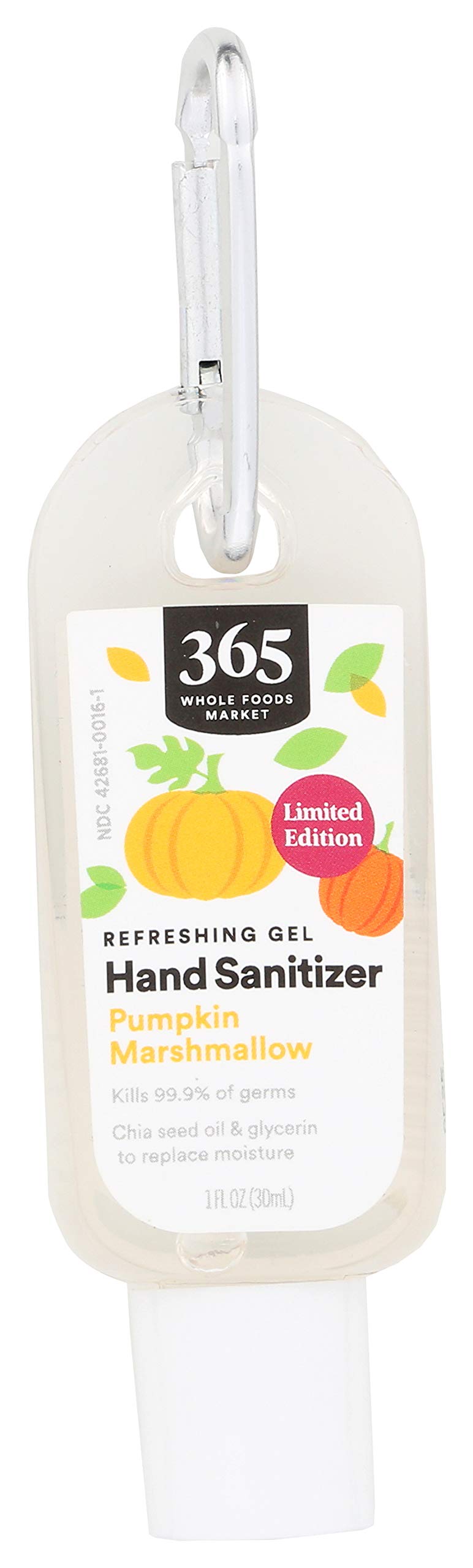 365 by Whole Foods Market, Limited Edition Refreshing Gel Hand Sanitizer, Pumpkin Marshmallow, 1 Fl Oz