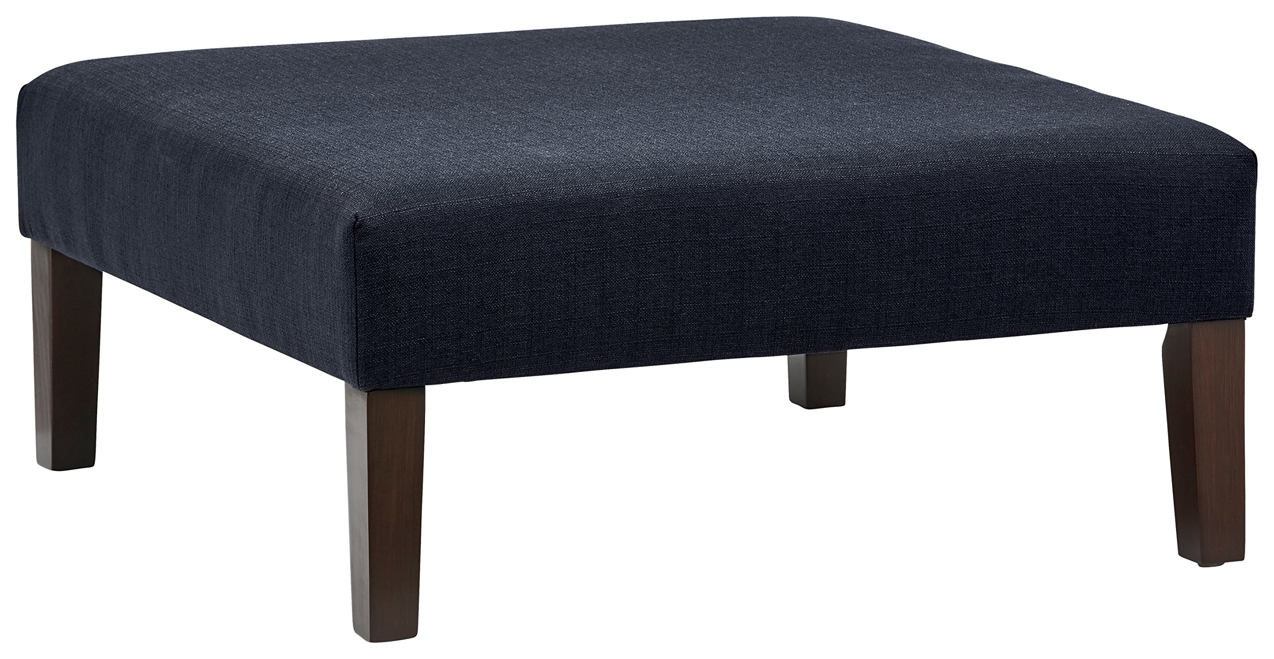 Amazon Brand – Stone & Beam Benton Square Ottoman, 35"W, Midnight