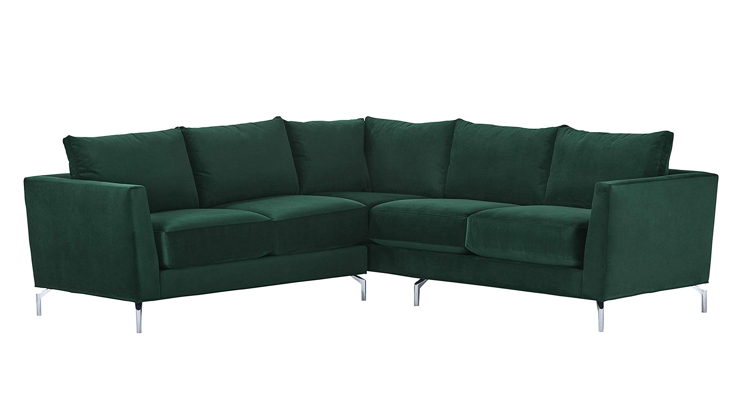Amazon Brand – Rivet Emerly Modern Sectional Sofa, 96"W, Emerald