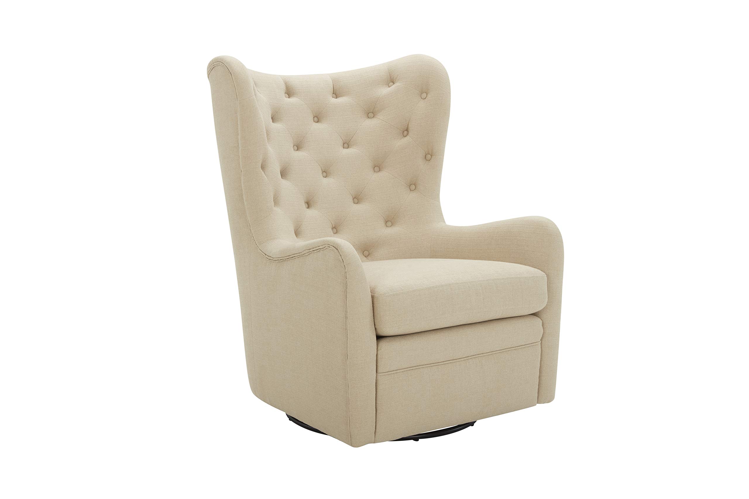 Amazon Brand – Stone & Beam Lessing Tufted Upholstered Glider, 32.7"W, Hemp