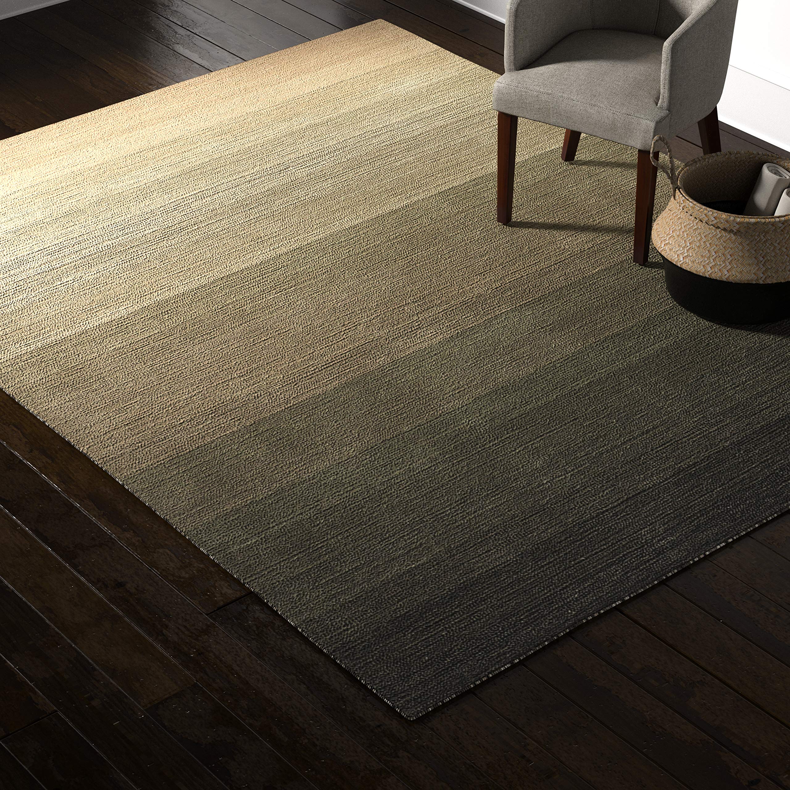 Amazon Brand – Rivet Modern Ombre Wool Rug, 7'6" x 9'6", Charcoal