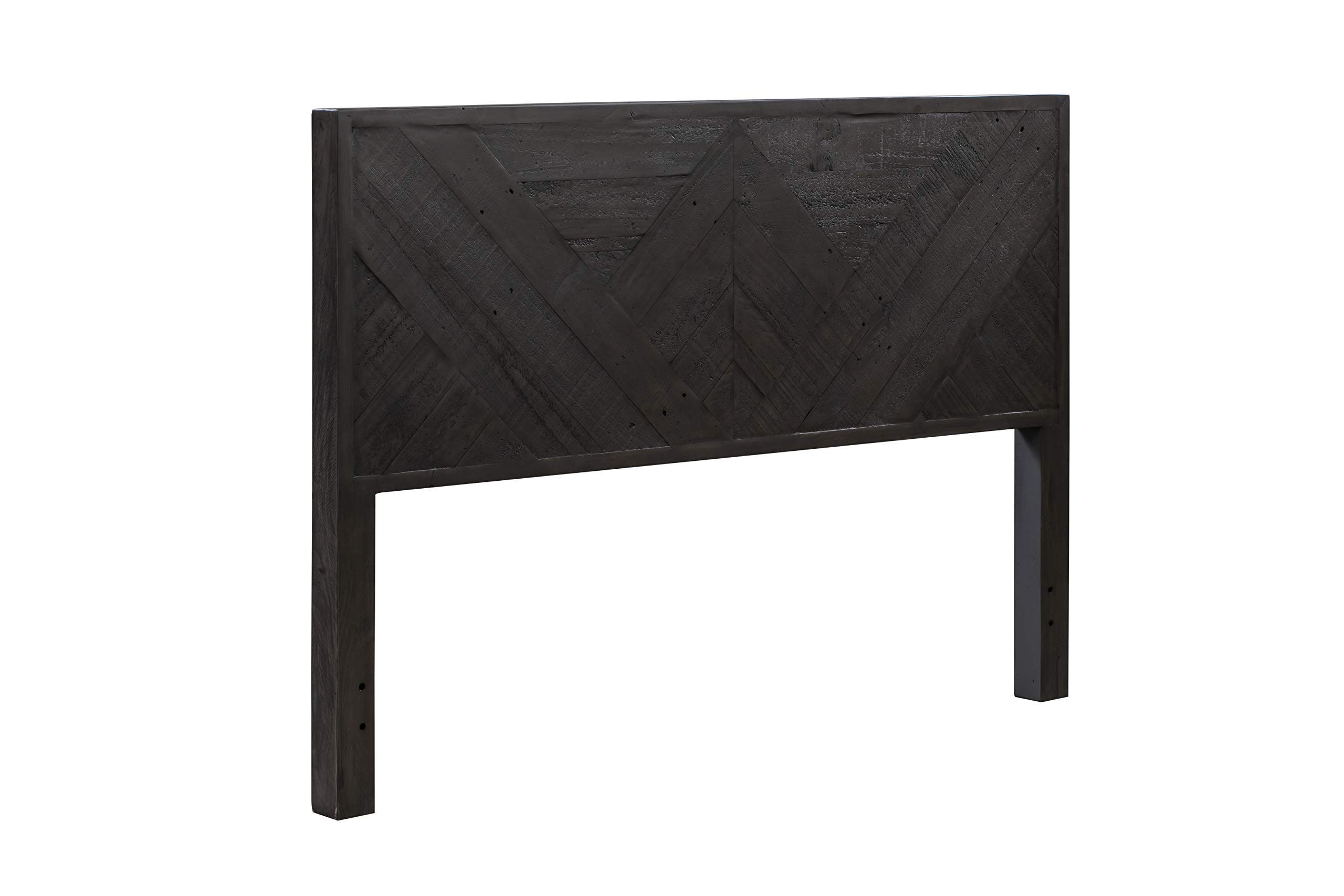Amazon Brand - Stone & Beam Modern Farmhouse Solid Wood Headboard, Queen, 64"W, Charcoal Gray