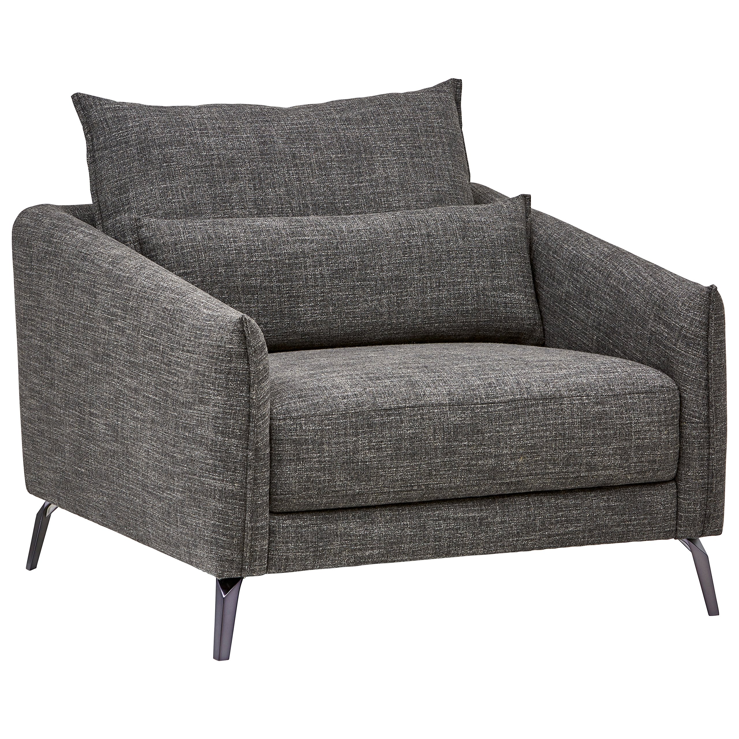 Amazon Brand – Rivet Berkshire Modern Living Room Accent Chair, 37"W, Dark Grey