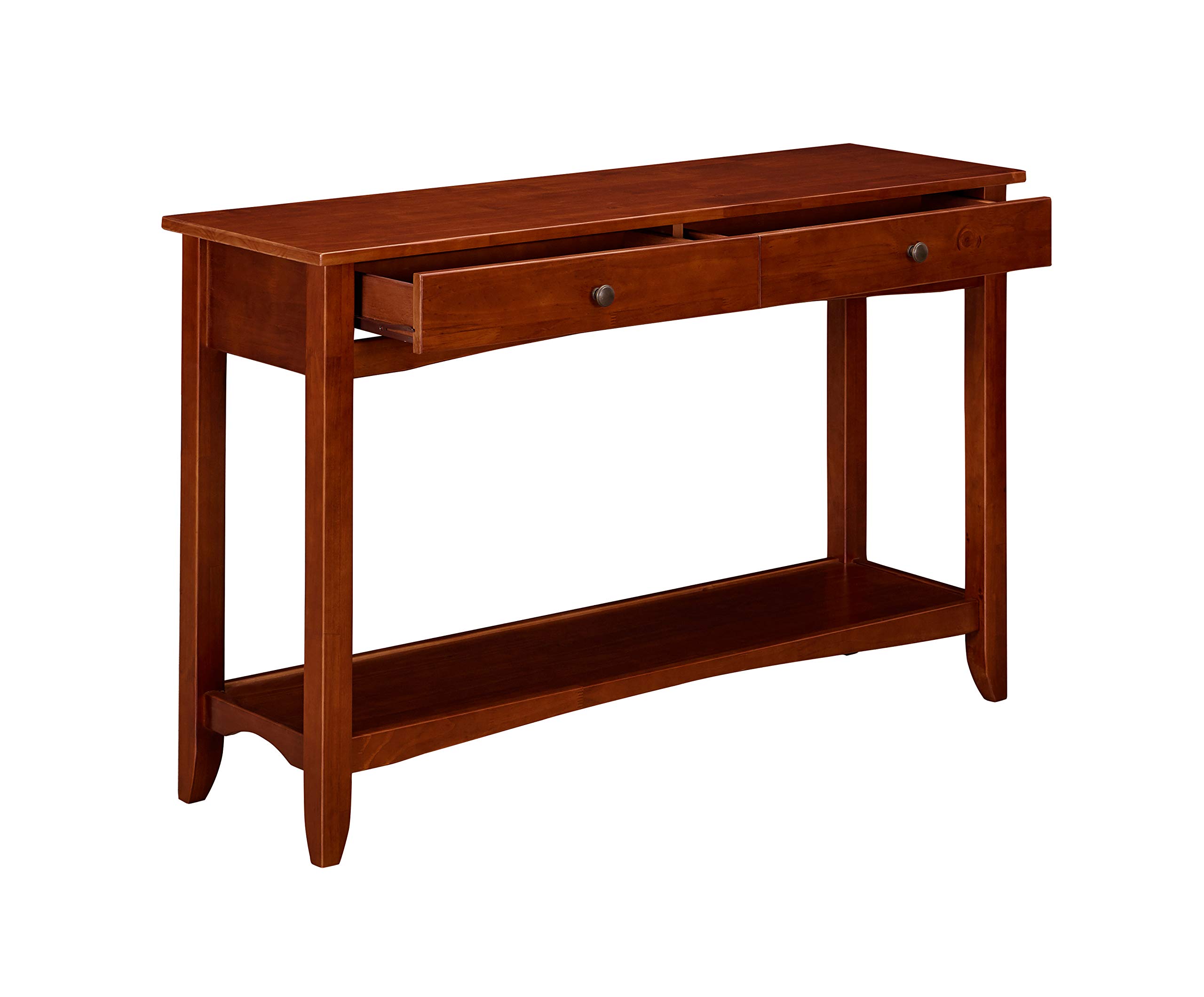 Amazon Brand – Ravenna Home Dora Classic Shelf Storage Wood Console EntryTable, 47.5"W, Dark Cherry