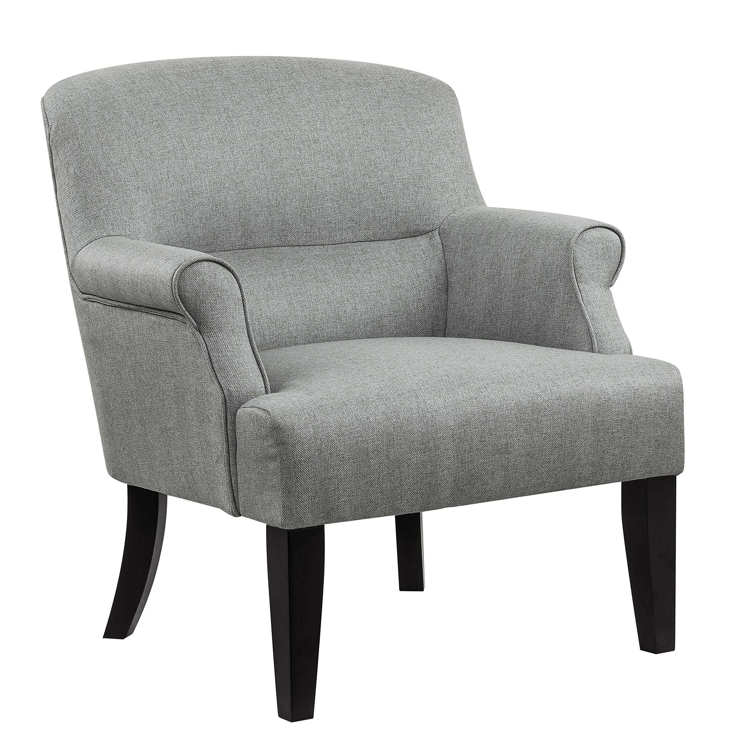 Amazon Brand – Ravenna Home Penridge Rolled Armed Seamed Back Accent Chair, 29.92"W, Mint Green