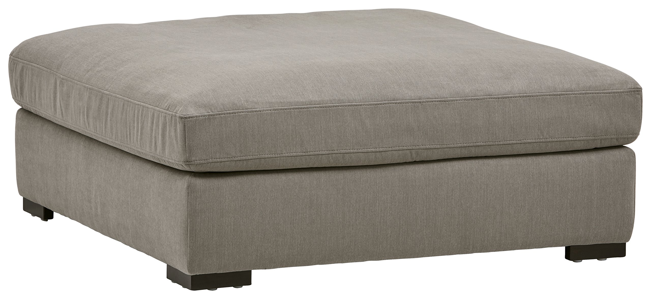 Amazon Brand – Stone & Beam Lauren Down Filled Oversized Ottoman with Hardwood Frame, 46.5"W, Slate
