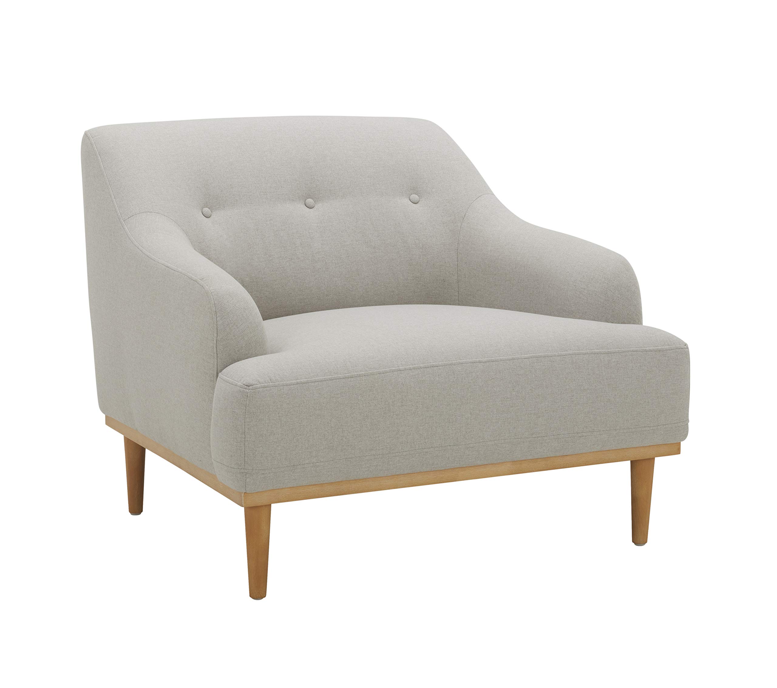 Amazon Brand – Rivet Alvin Contemporary Livingroom Chair, 39"W, Light Grey