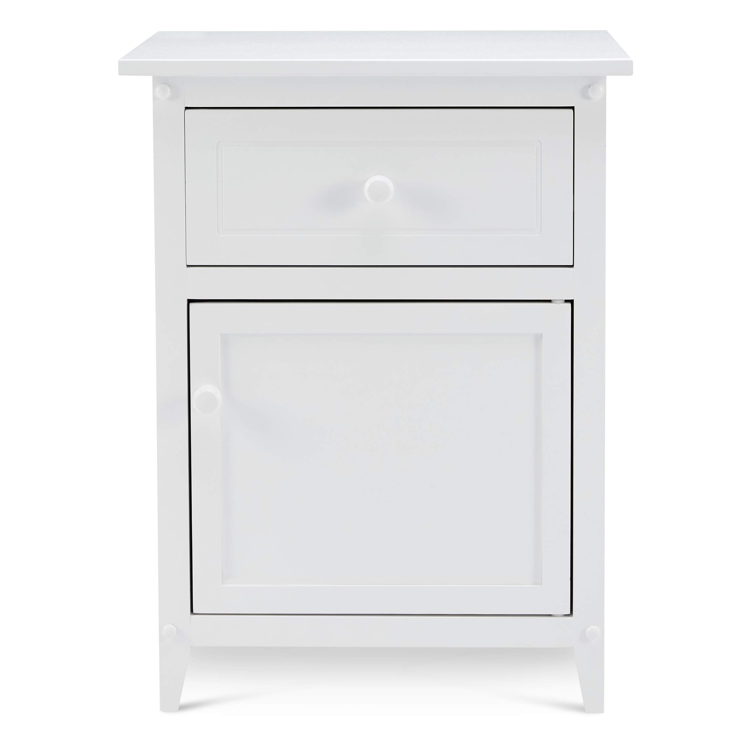Civet Home CA01-0101-005-SG-A06 Storage Cabinet Night Stand, White