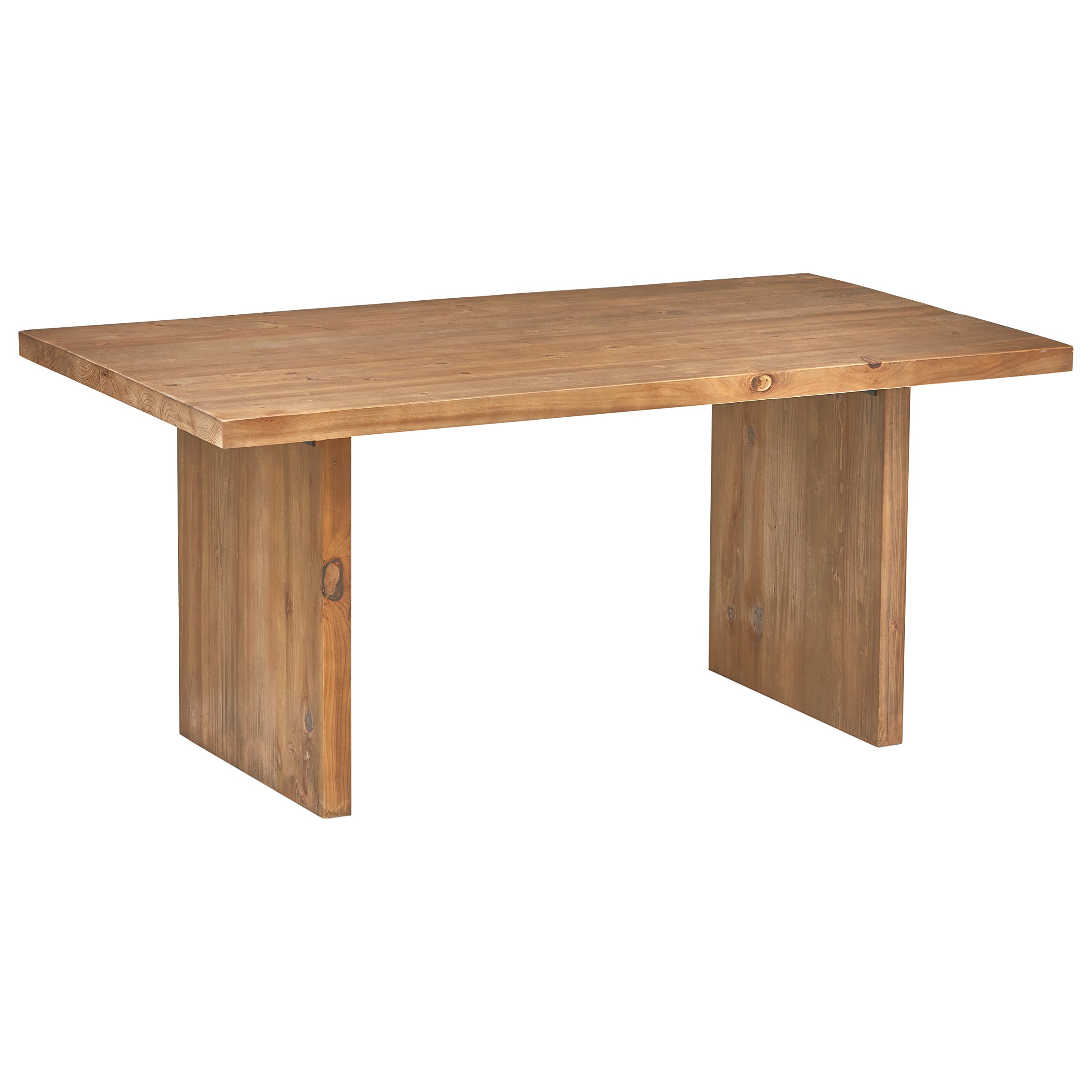 Amazon Brand – Rivet Boundary Modern Reclaimed Fir Wood Dining Kitchen Table, 66"L, Honey Brown