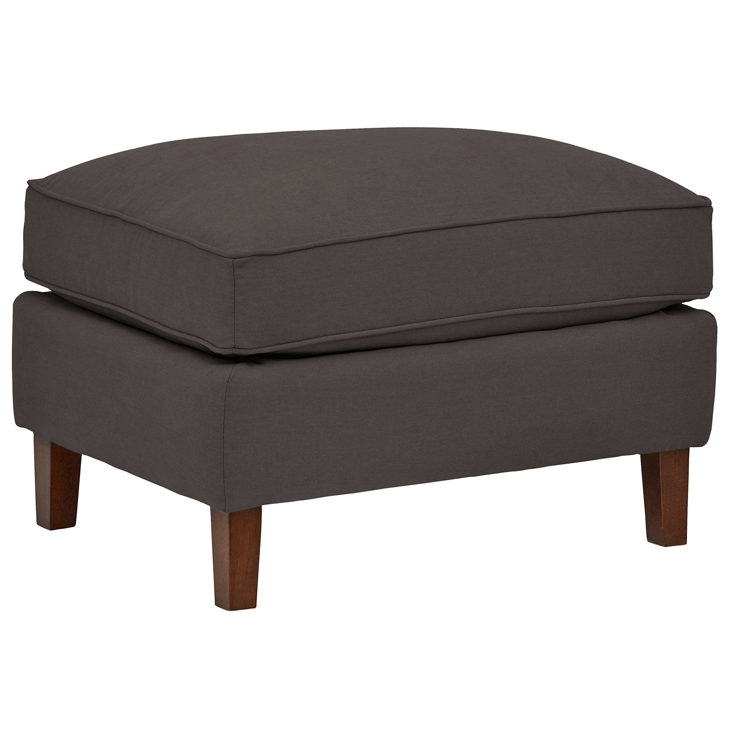 Amazon Brand – Rivet Lawson Modern Angled Ottoman, 27"W, Smoke