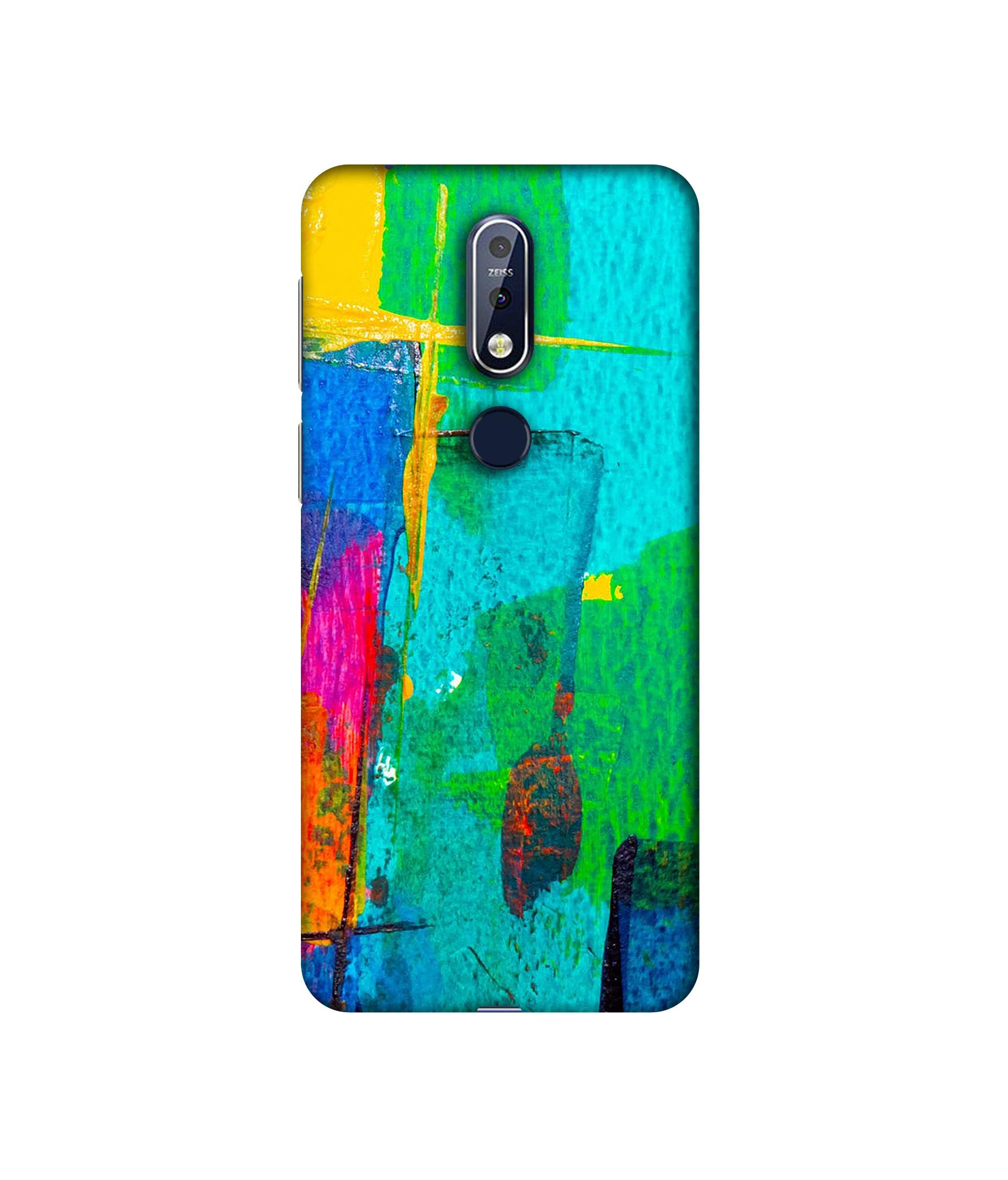 Amazon Brand - Solimo Designer Color Stokes 3D Printed Hard Back Case Mobile Cover for Nokia 7.1