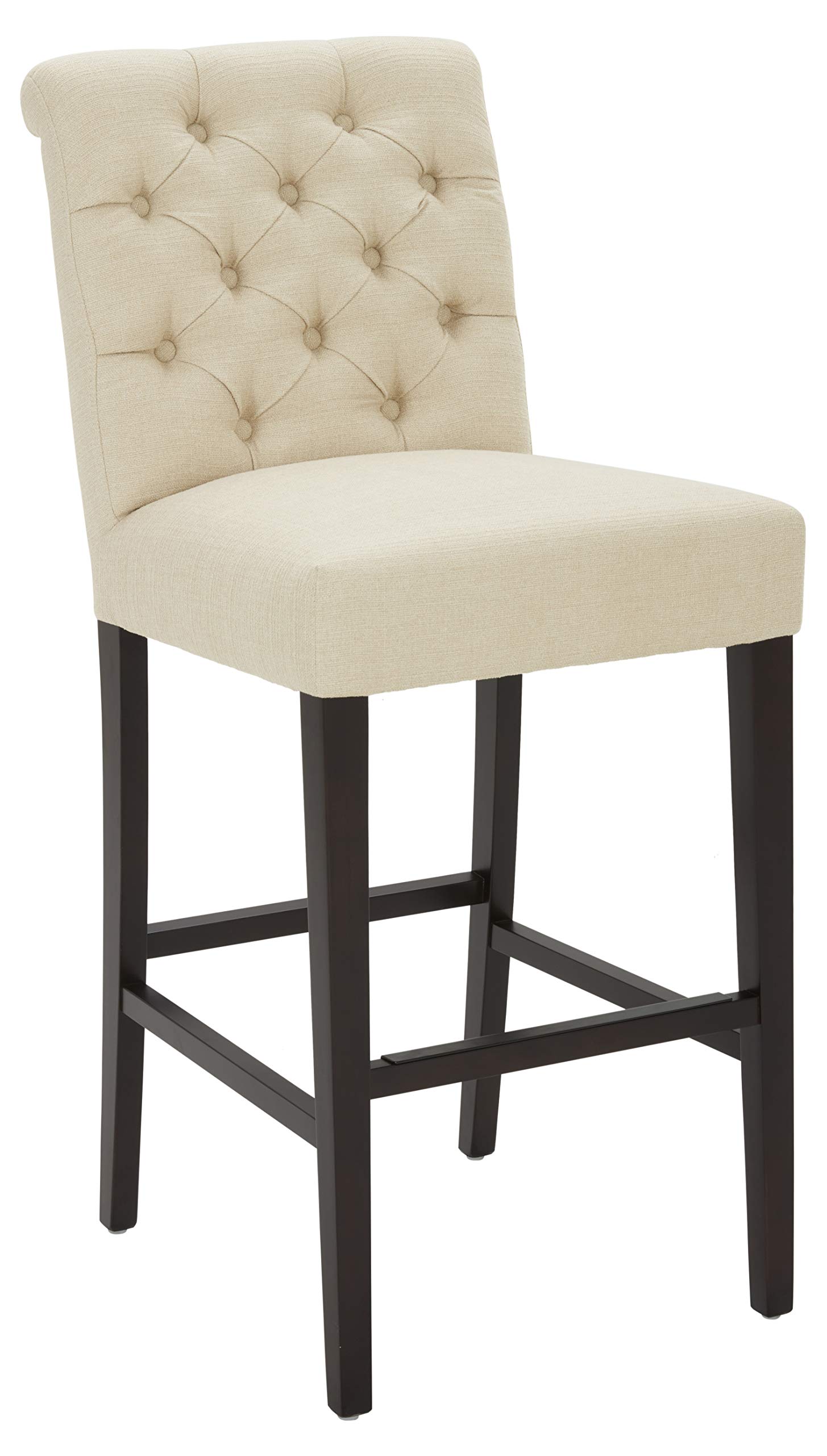 Amazon Brand – Stone & Beam Carson Tufted Kitchen Counter Bar stool, 45"H, Hemp