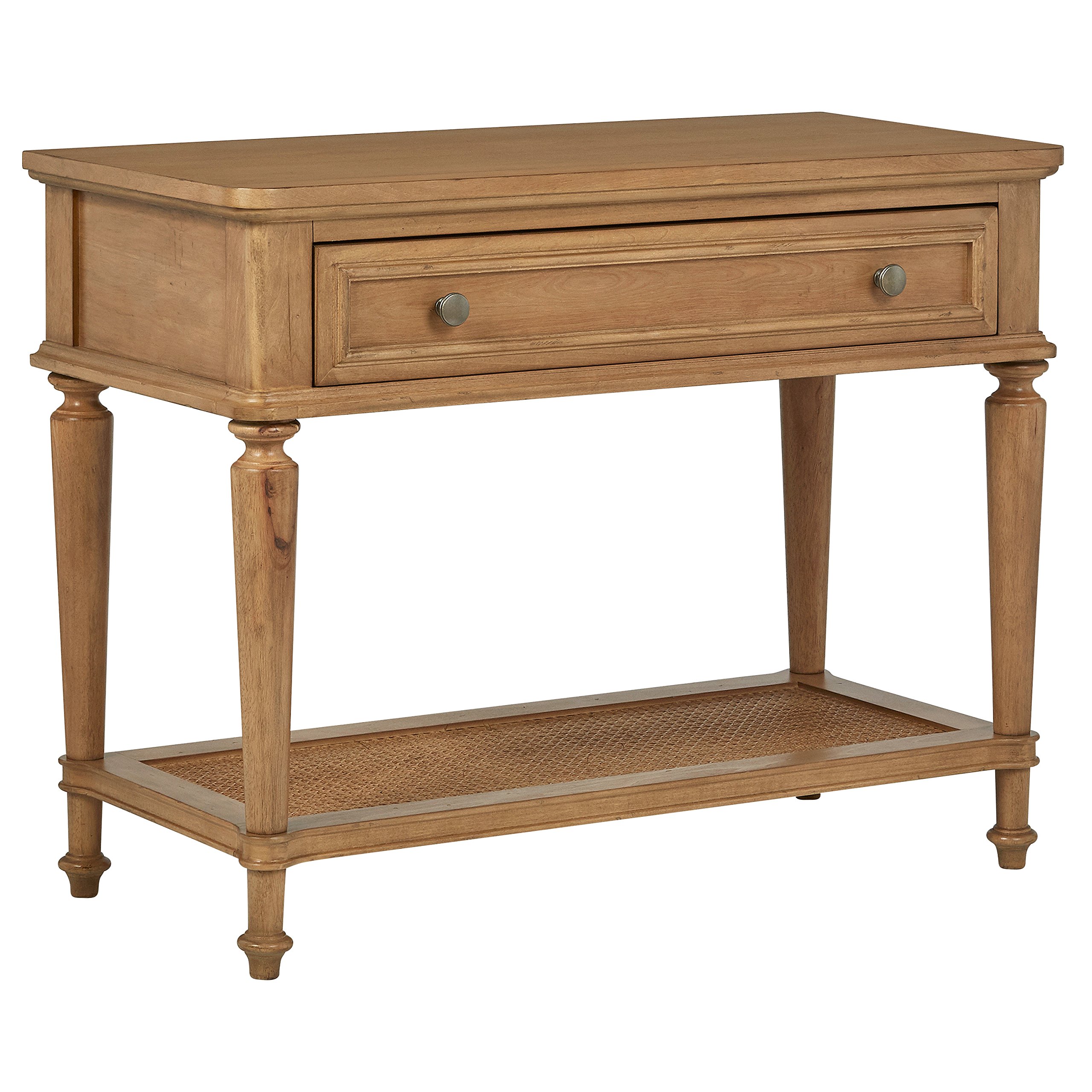 Amazon Brand – Stone & Beam Chase Casual Wood and Rattan Bedroom Nightstand, 36", Natural