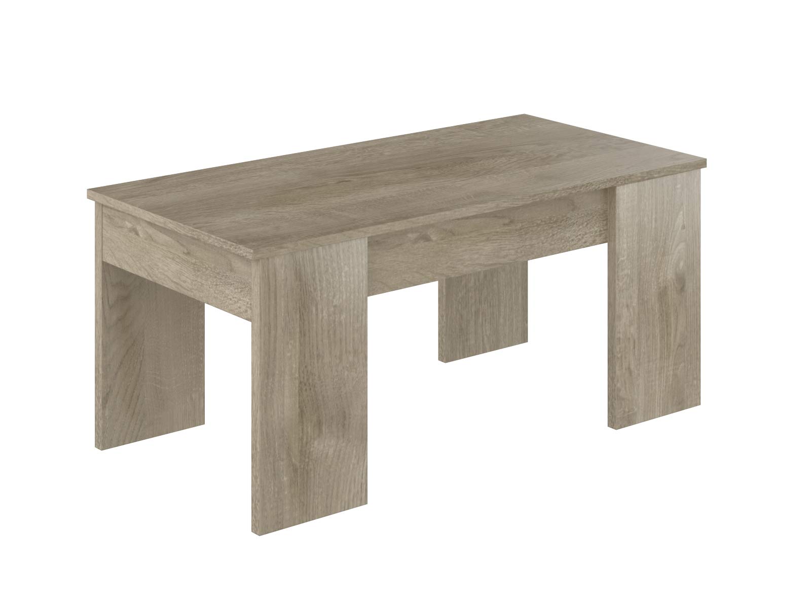 Amazon Brand - Movian Aggol Lift-Top Coffee Table, 50 x 100 x 44cm, Light Brown Oak-Effect