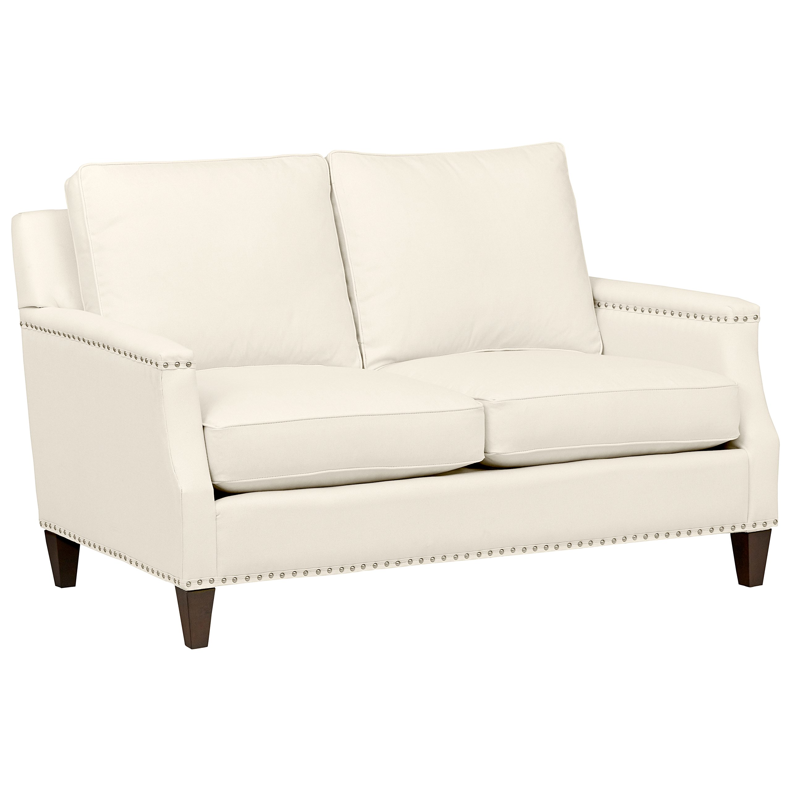 Amazon Brand – Stone & Beam Marin Studded Loveseat, 60"W, Beige