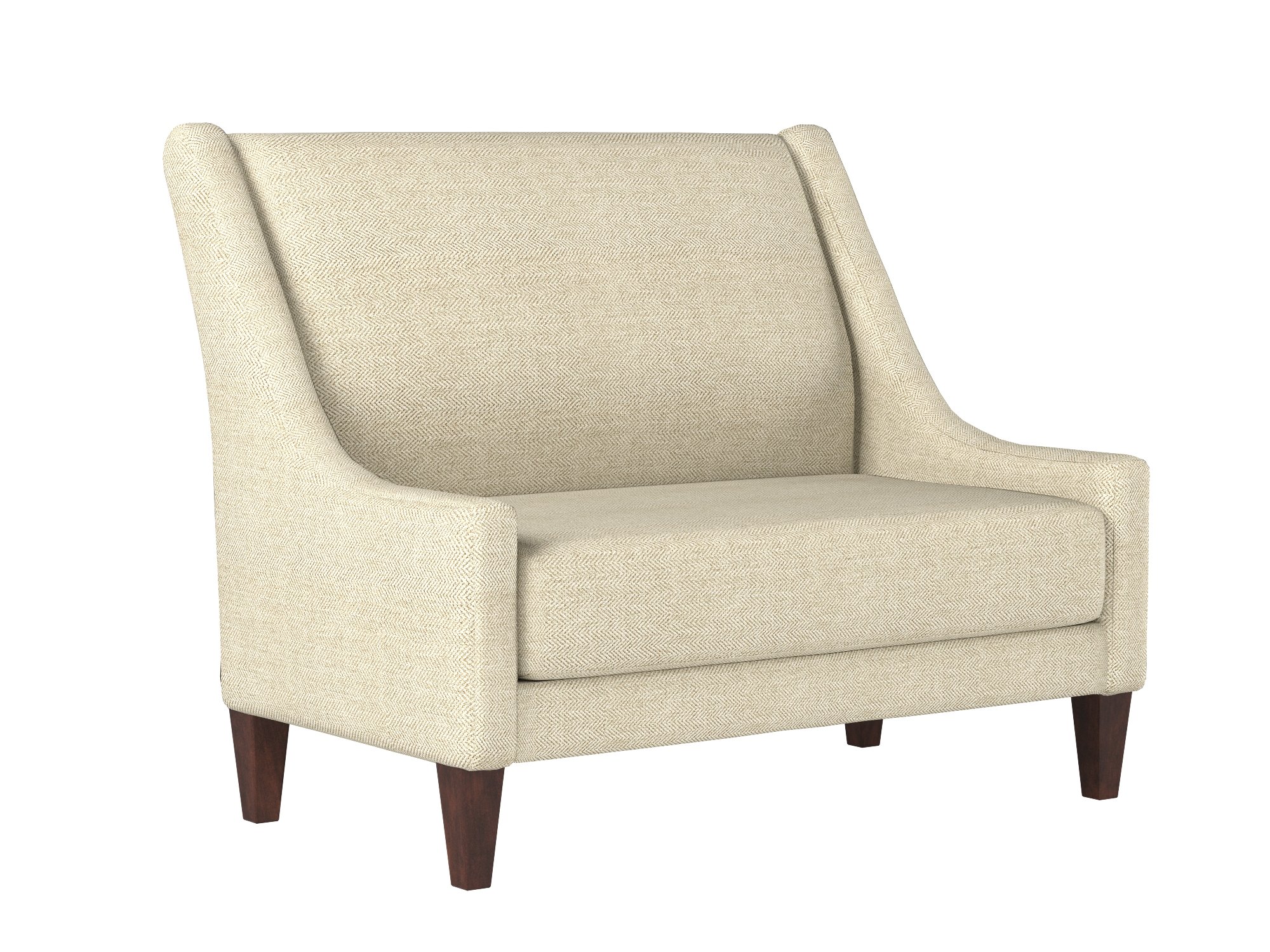 Amazon Brand – Stone & Beam St. Cloud ModernArmless Straight Back Settee, 49"W, Tan