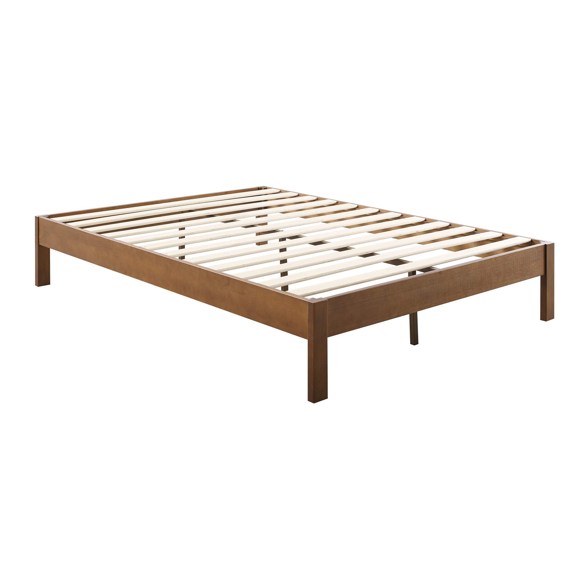 Amazon Brand – Rivet Modern Solid Pine Wood Platform Bed, King, 75.91"W, Antique Espresso