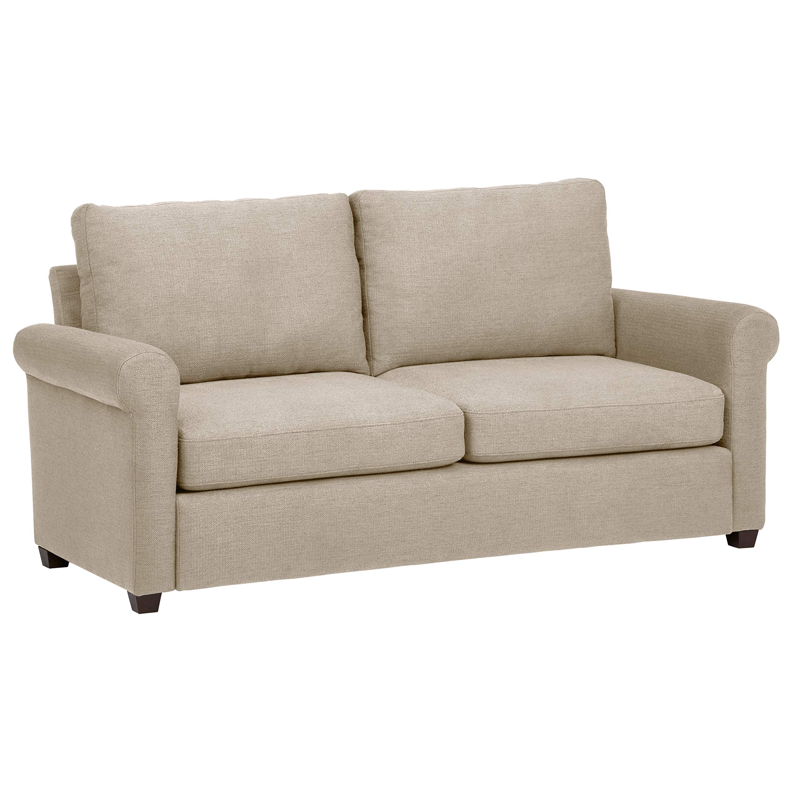 Amazon Brand – Ravenna Home Dunford Casual Rolled Arm Sofa, 76"W, Beige