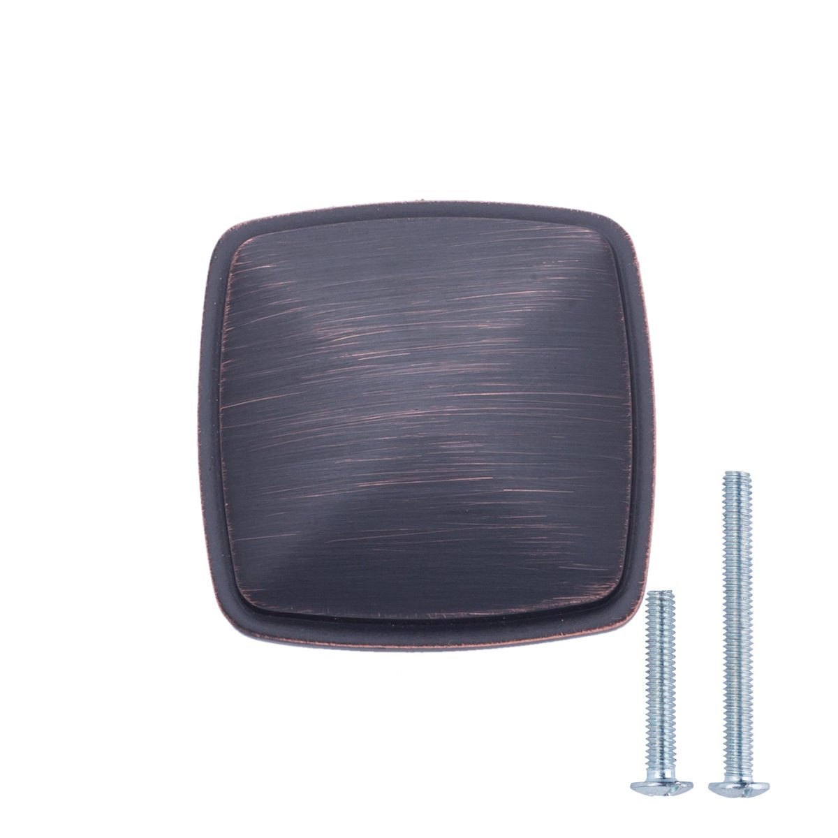 AmazonBasics Square Drawer Knob 1.25" Diameter Classic, AB400-OR-10