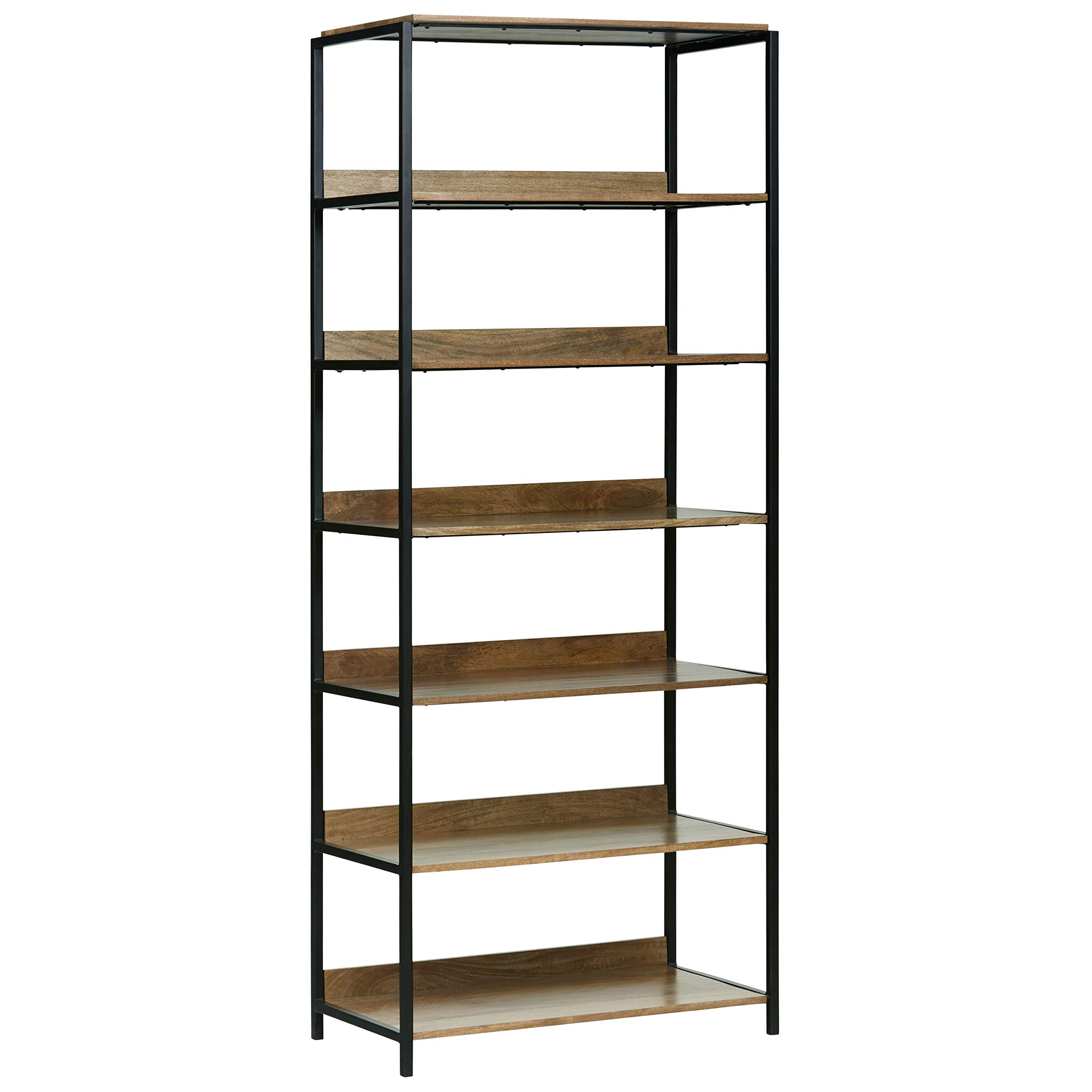 Amazon Brand – Stone & Beam Arlington Contemporary Bookcase, 31.49"W, Wood and Dark Metal
