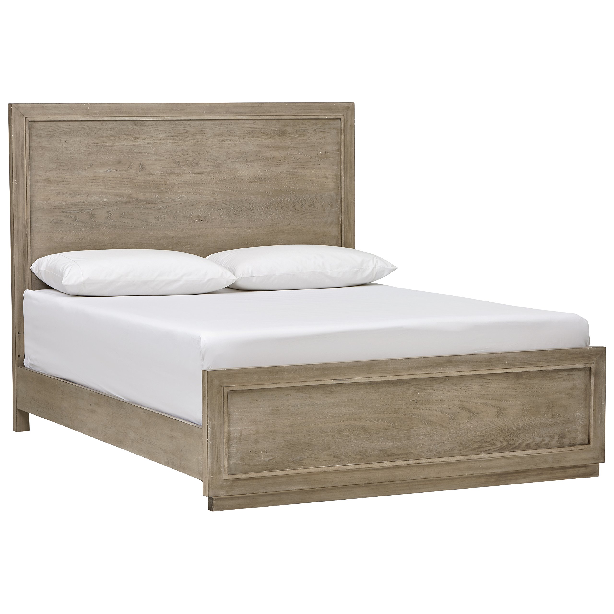 Amazon Brand – Stone & Beam Bishop Modern Wood King Bed, 79"W, Weathered Oak