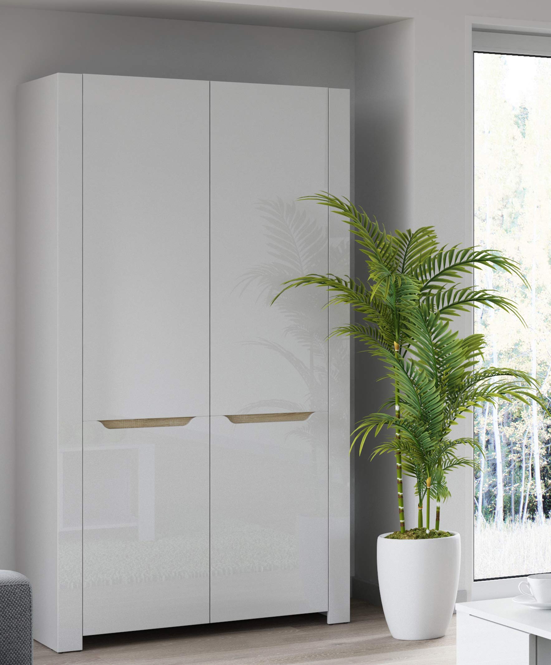 Marque Amazon - Movian - Armoire à 2 portes, 65 x 41 x 198 cm, Blanc
