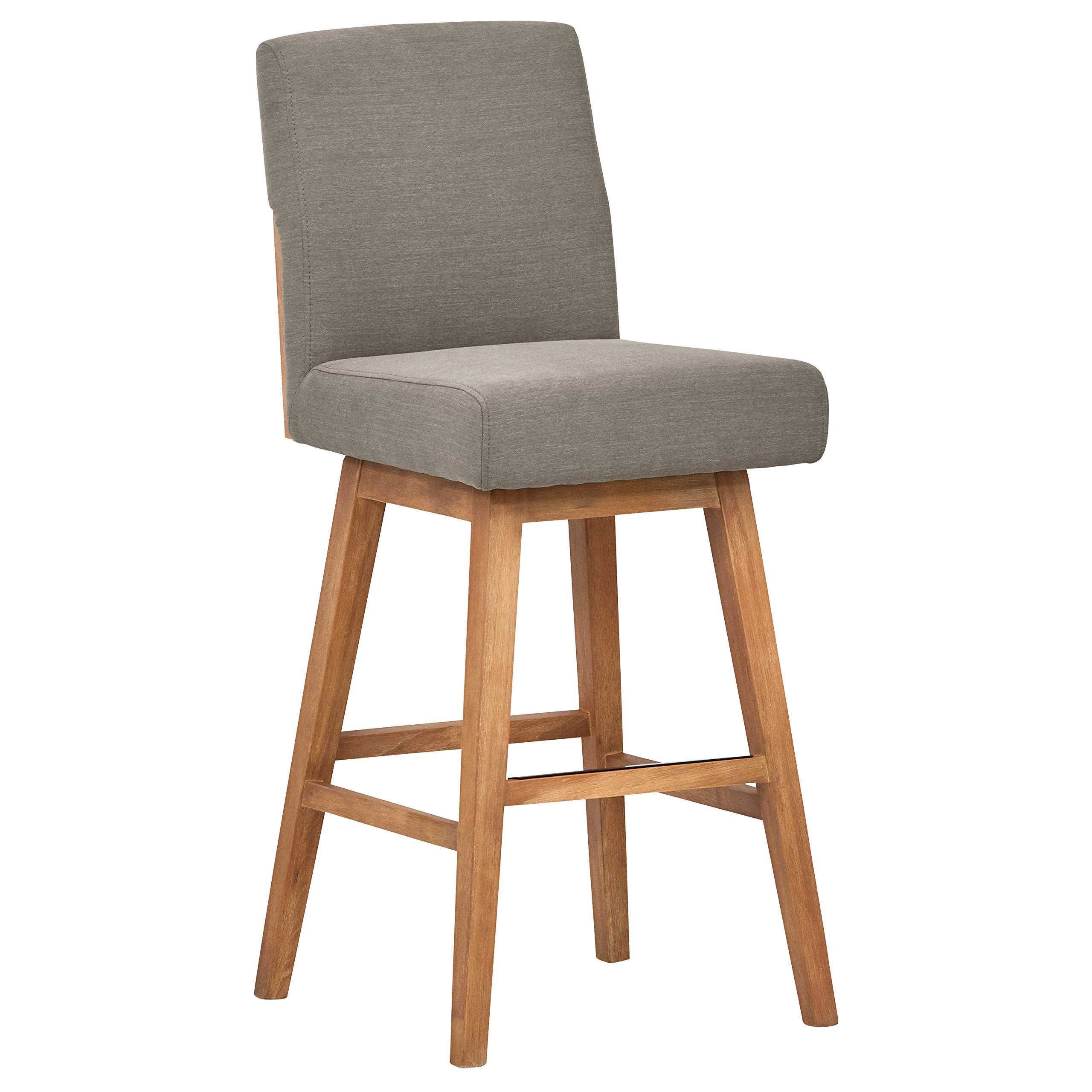 Amazon Brand – Stone & Beam Sophia Modern Swivel Kitchen Bar Stool, 43.3"H, Slate Grey
