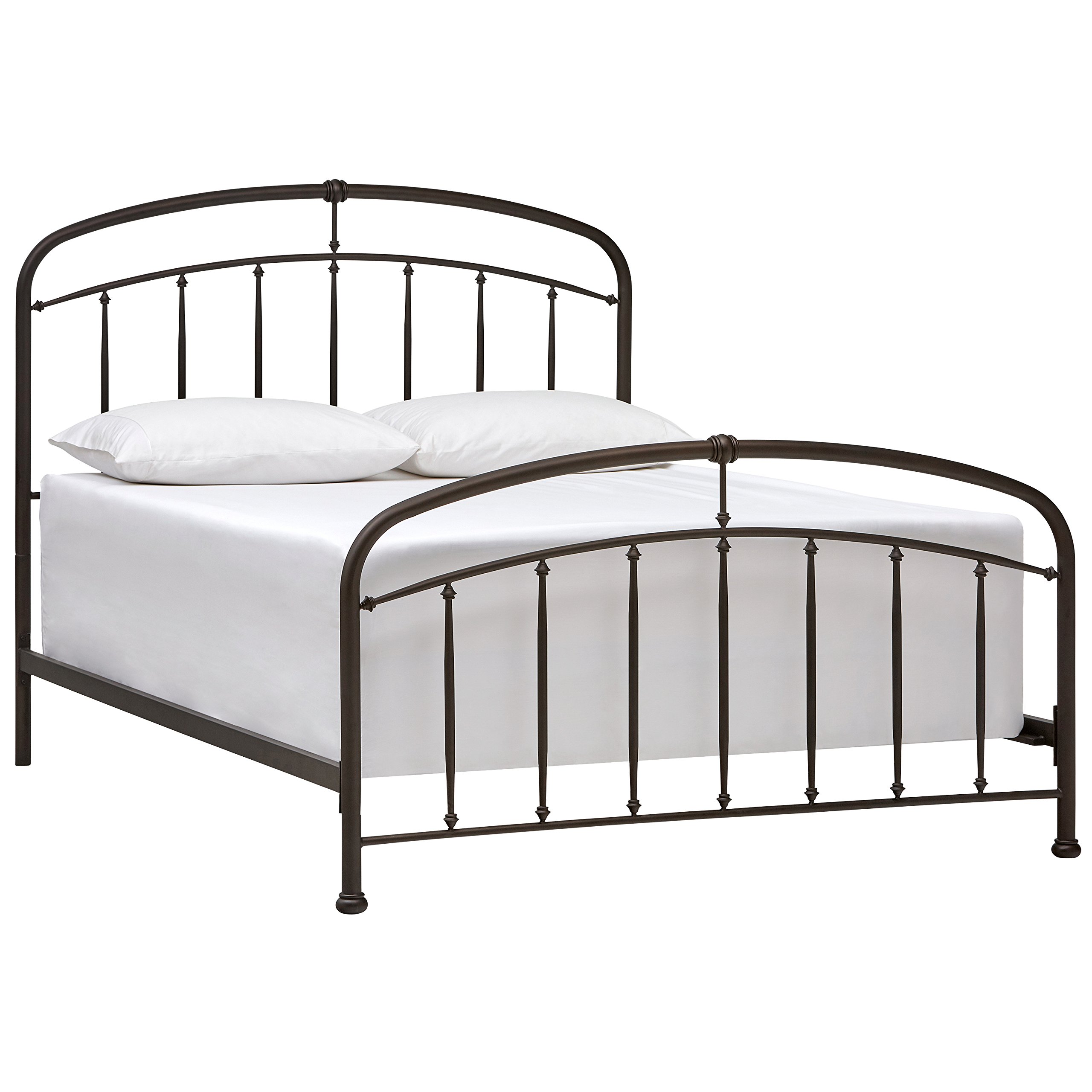 Amazon Brand – Stone & Beam Corsa Contemporary Metal Bed with Headboard, Queen, 65"W, Dark Bronze