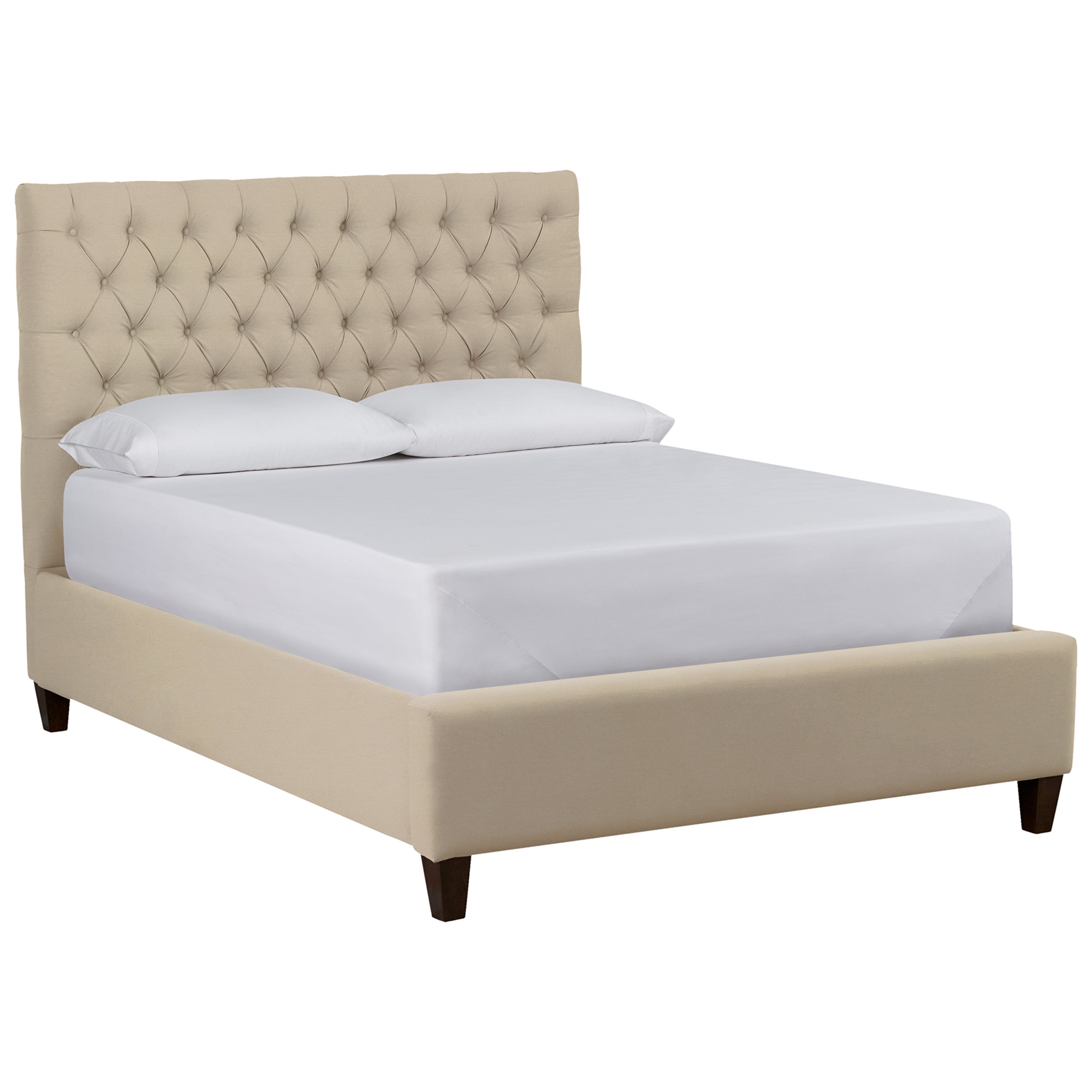 Stone & Beam Prudence Tufted Queen Bed, 66"W, Spinnsol Cocoa