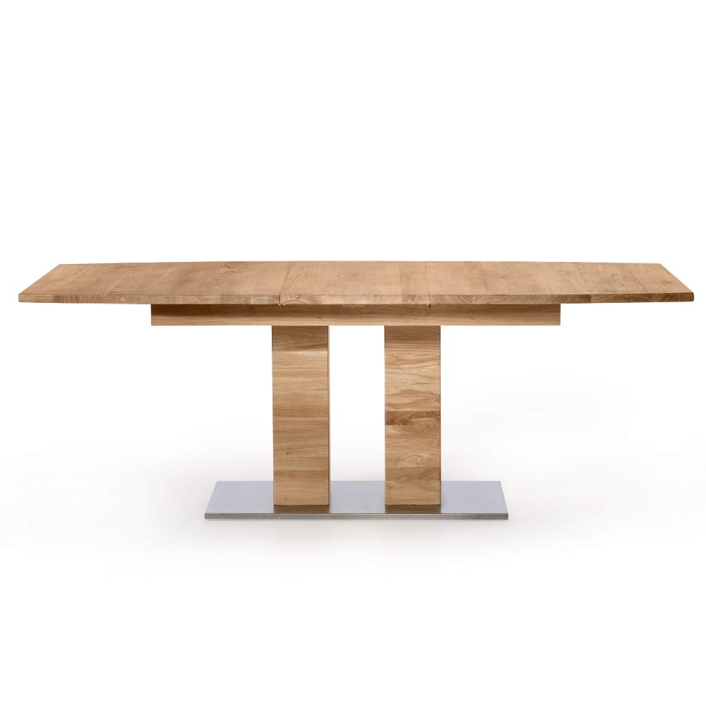 Amazon Brand - Alkove - Hayes - Extending Solid Wood Table, 205 cm, Wild Oak