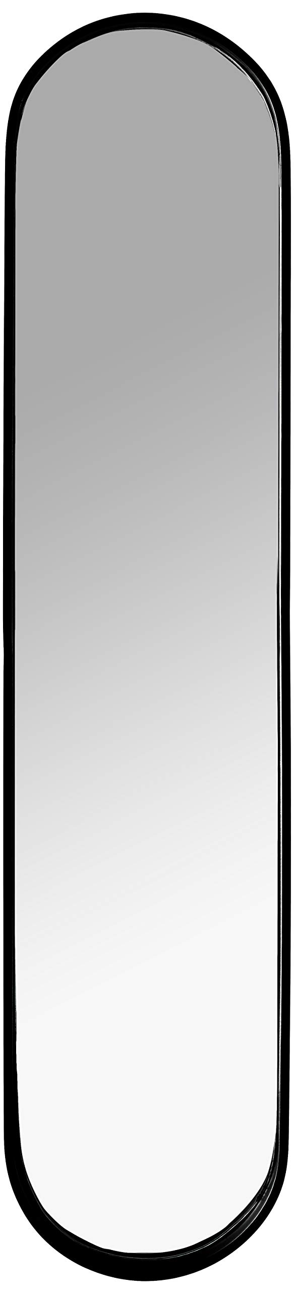 Amazon Brand - Rivet Modern Oval Hanging Mirror, 39"H, Black