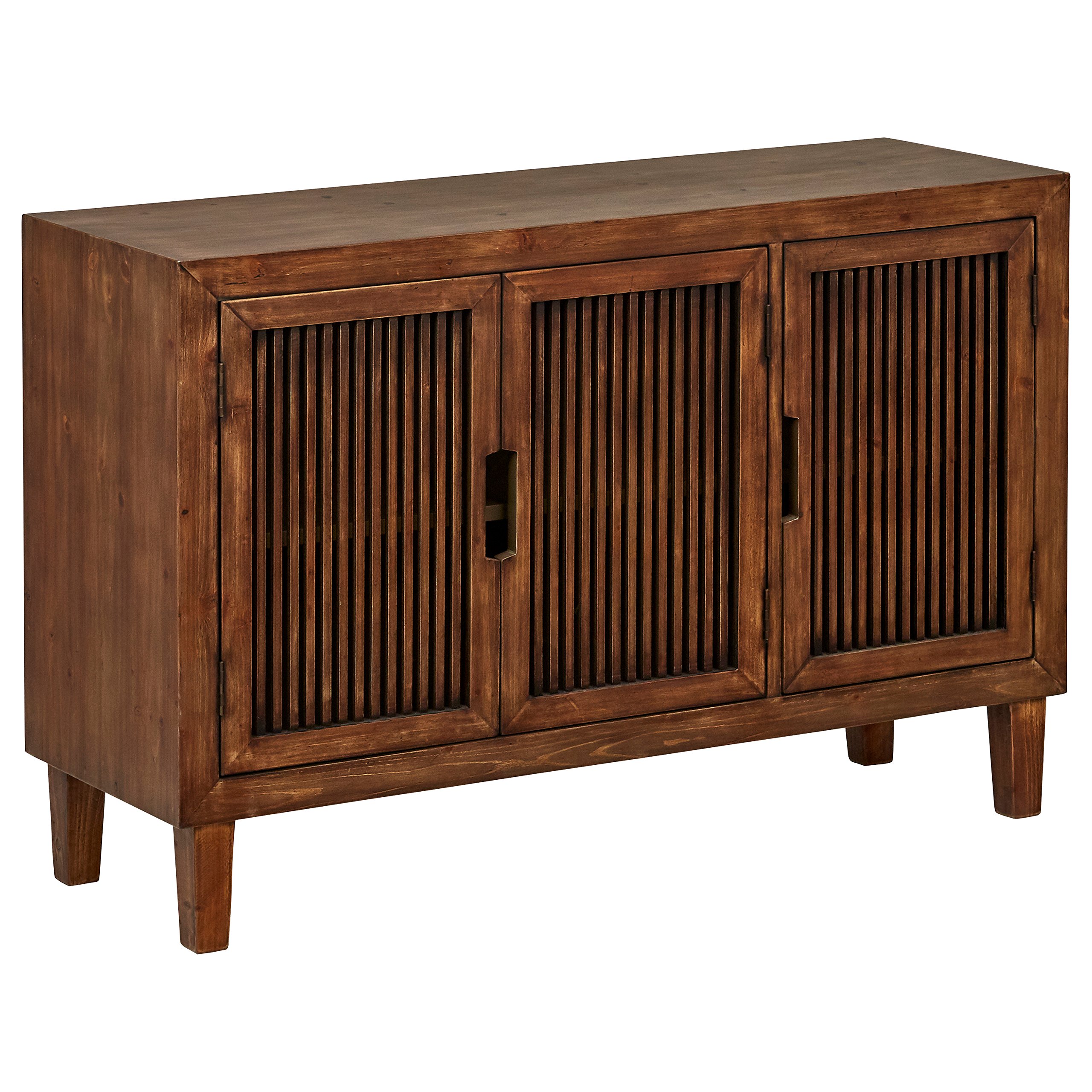 Amazon Brand – Stone & Beam Fremont 3-Door Cabinet, 47.4"W, Ash