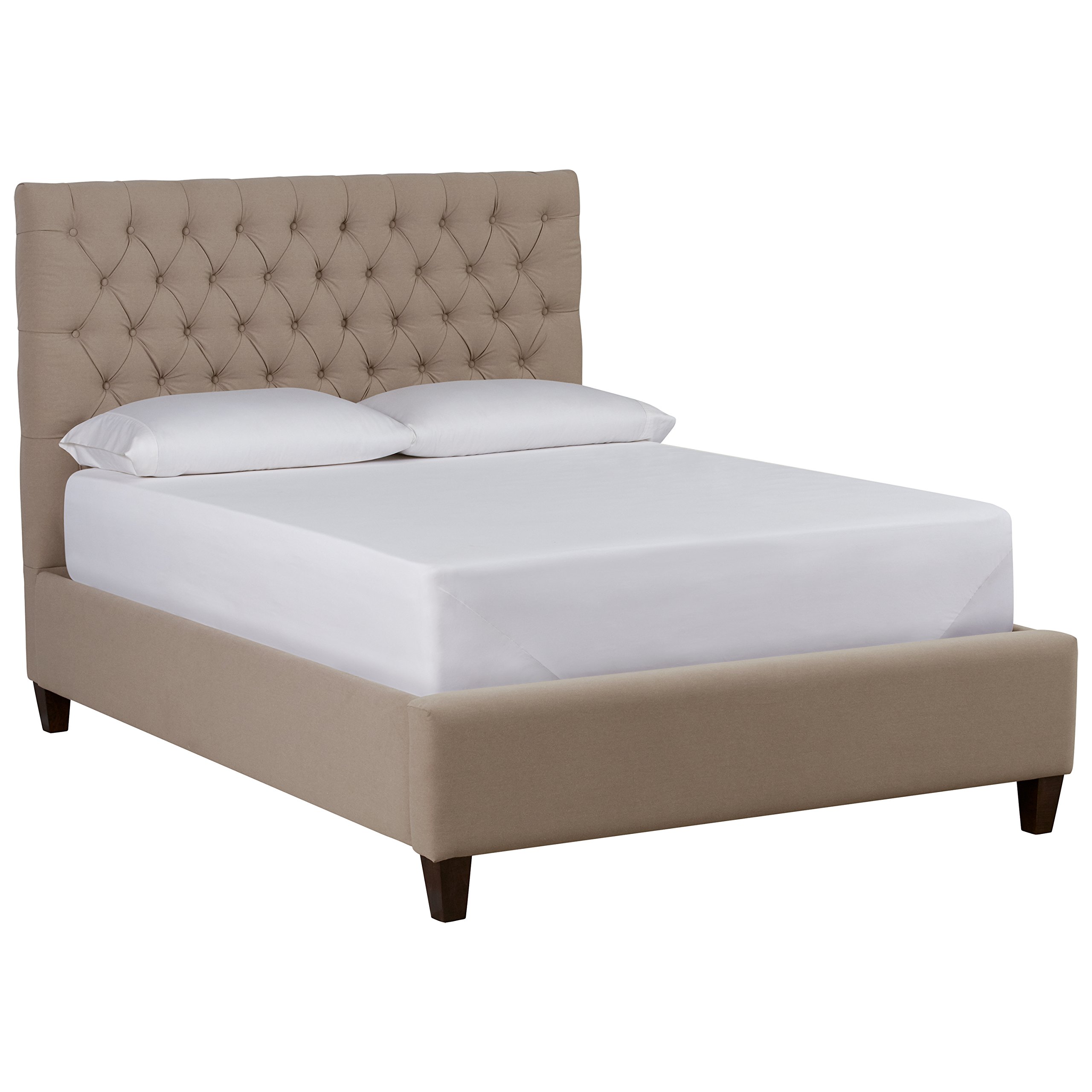 Amazon Brand – Stone & Beam Prudence Tufted King Bed, 84"W, Fresh Dune