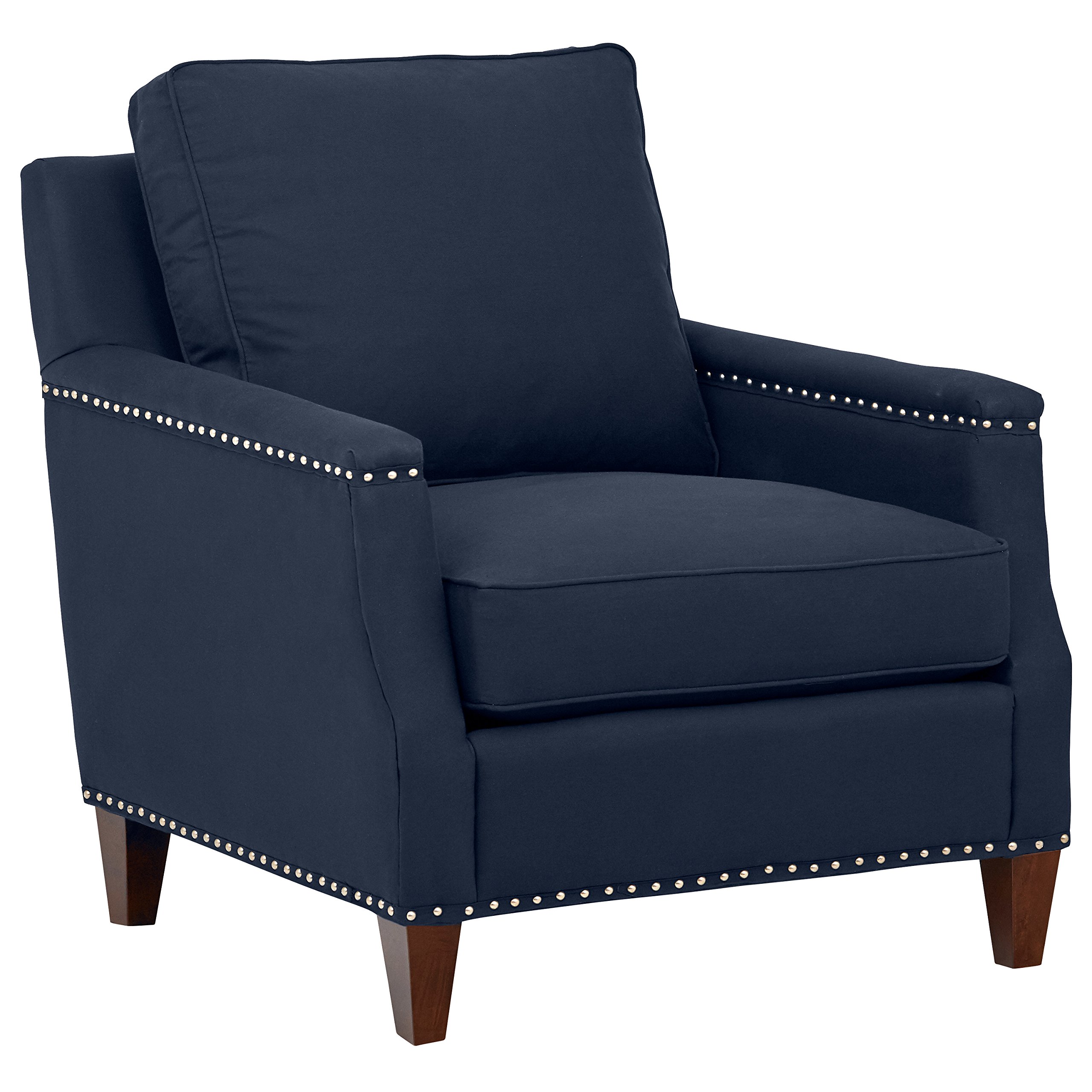 Amazon Brand – Stone & Beam Marin Studded Chair, 33"W, Indigo