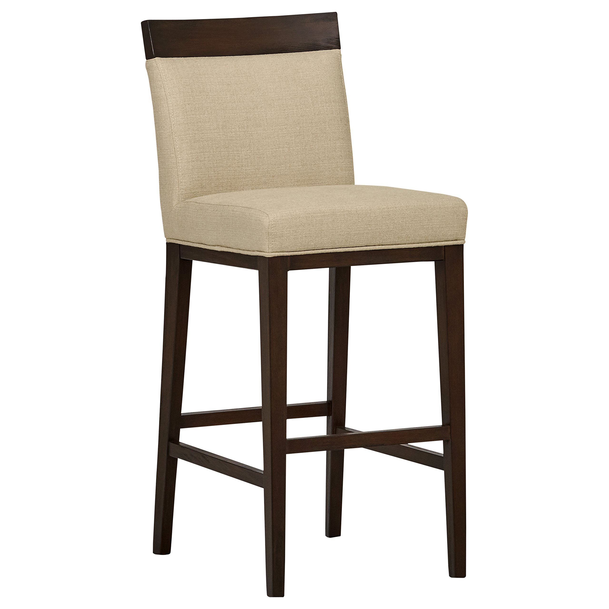 Amazon Brand – Stone & Beam Burke Modern Wood Kitchen Counter Bar Stool, 44"H, Hemp Beige