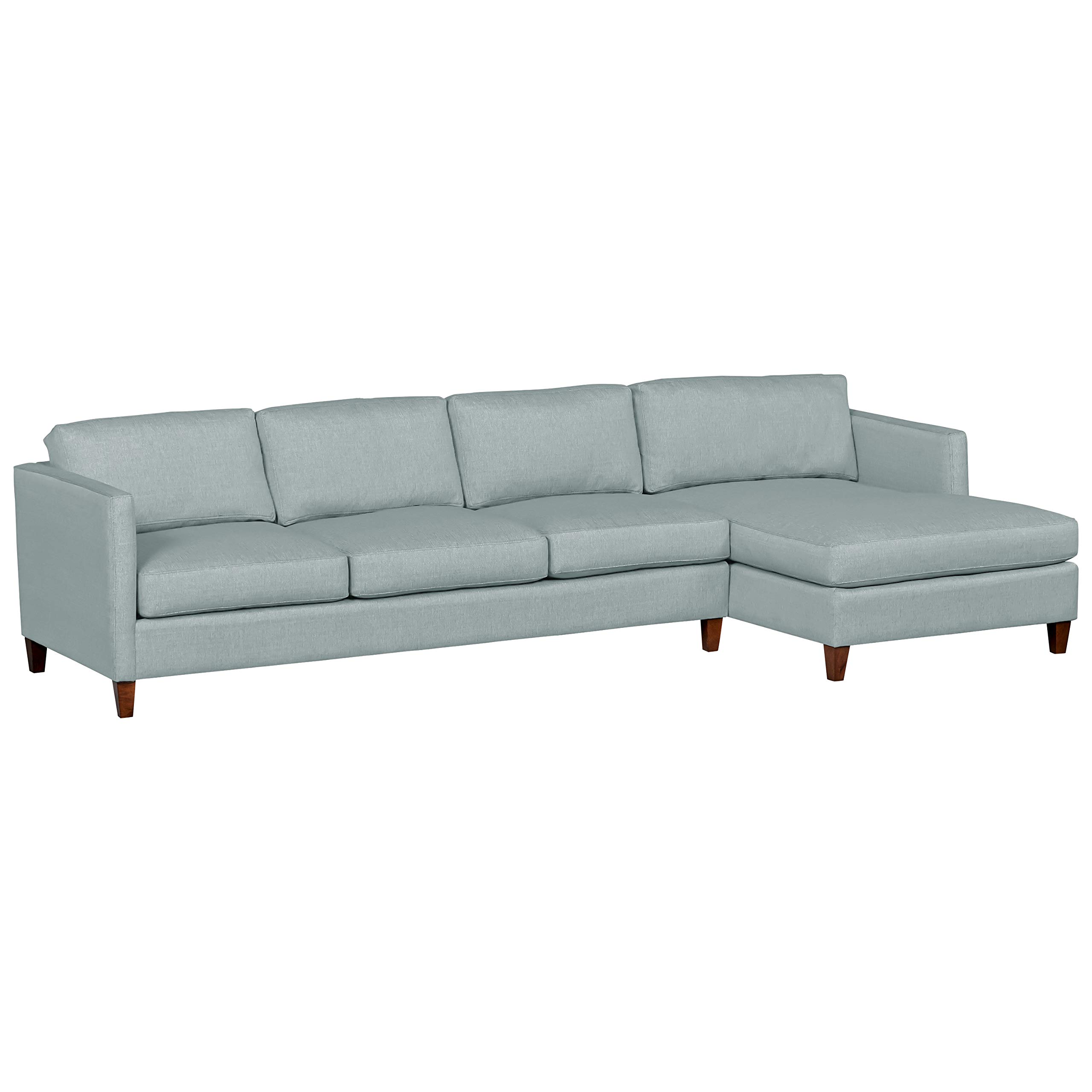 Amazon Brand – Stone & Beam Andover Modern Right Chaise Sofa Sectional, 126"W, Light Blue