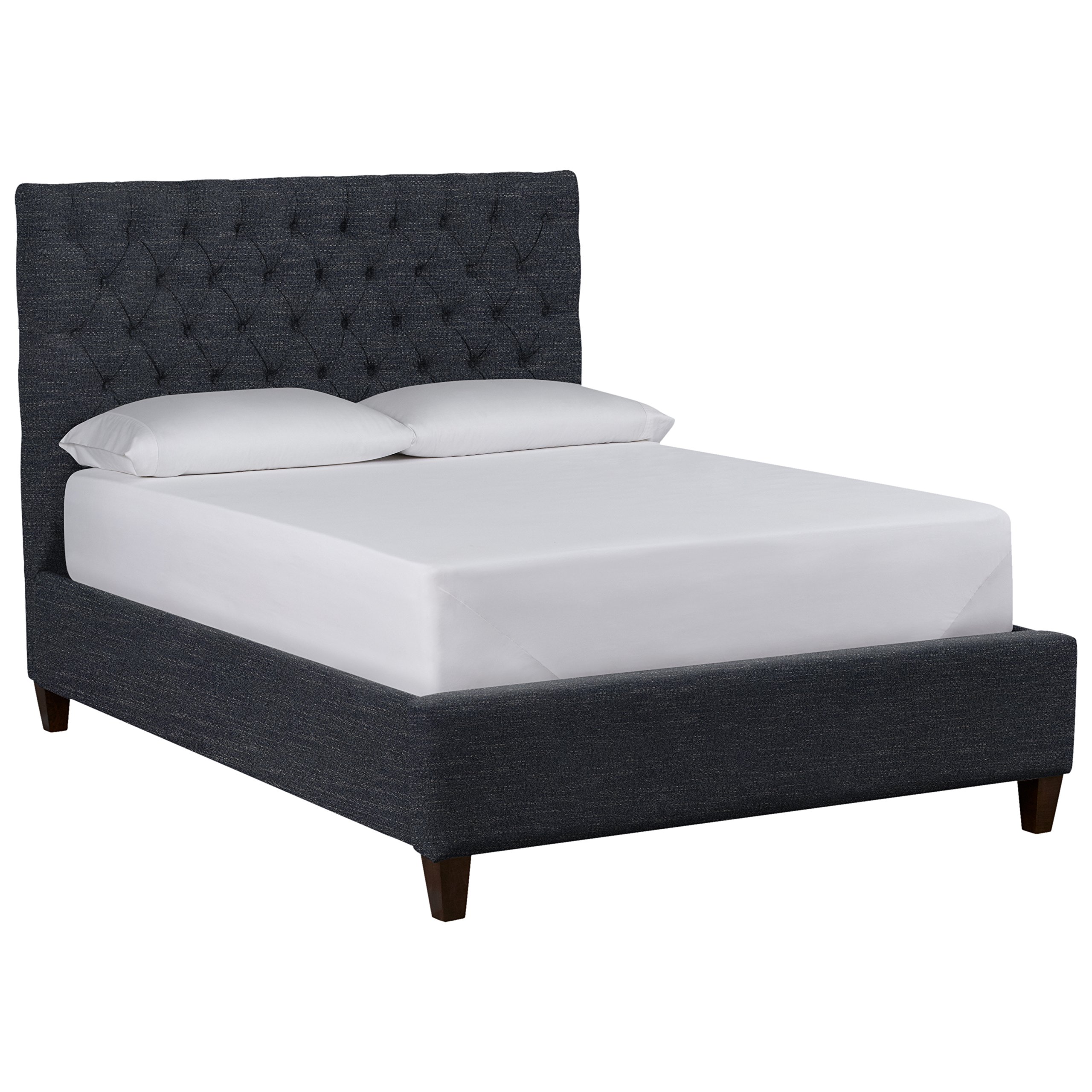Amazon Brand – Stone & Beam Prudence Tufted King Bed, 84"W, Curious Indigo