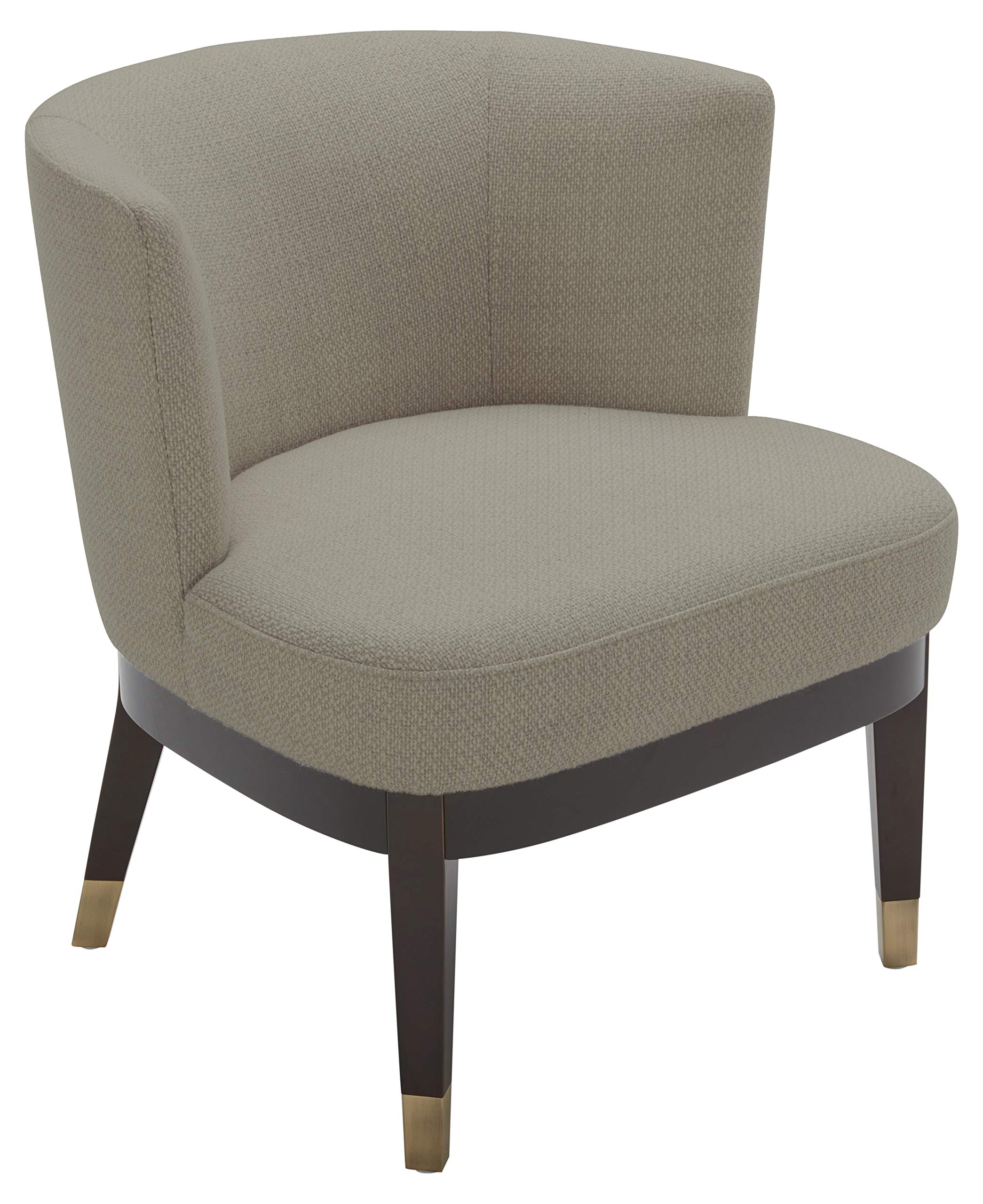 Amazon Brand – Rivet Stacey Mid-Century Modern Round-Backed, Armless Living Room Chair, 27"W, Stucco