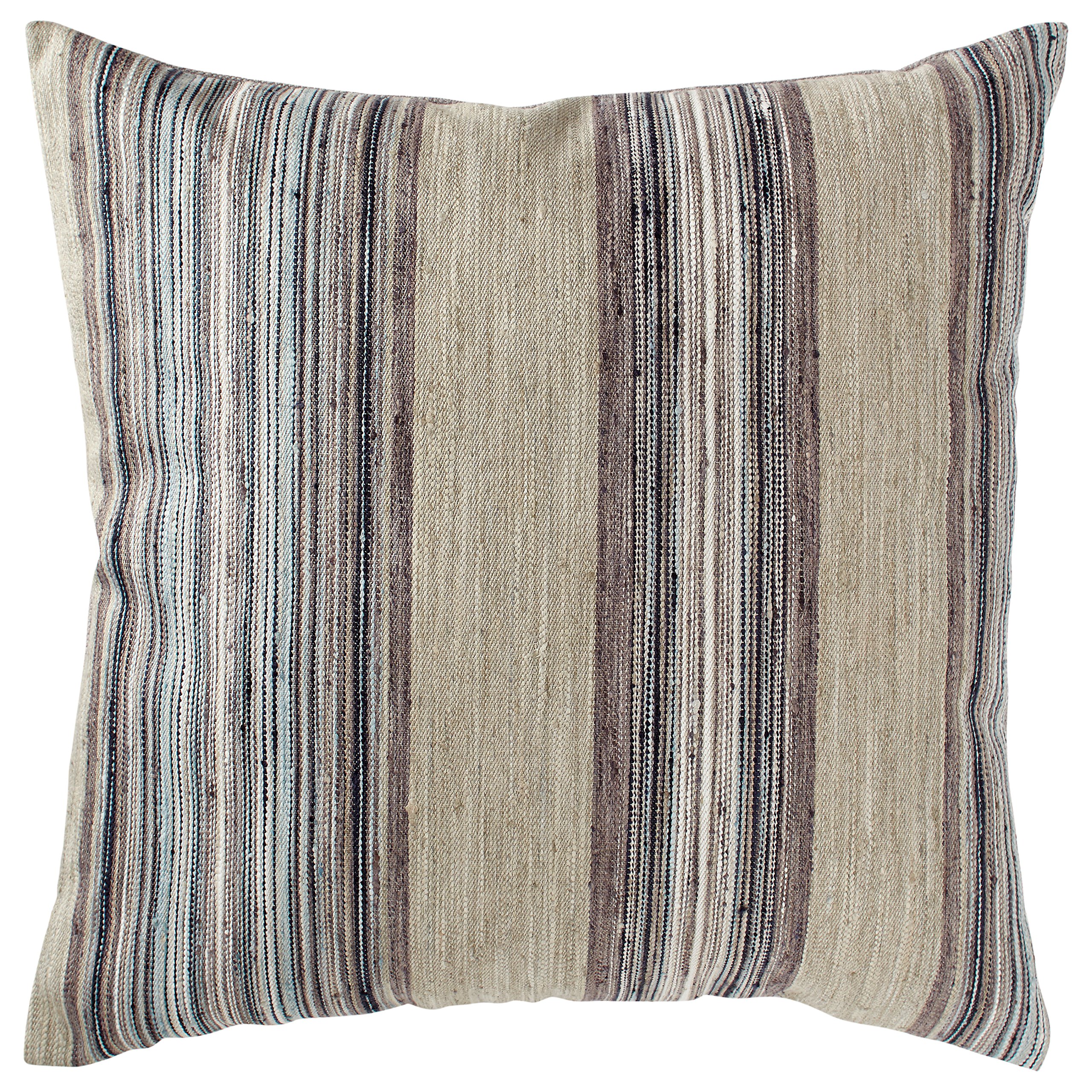 Amazon Brand – Rivet Bohemian Stripe Decorative Pillow, 17" x 17", Dusk