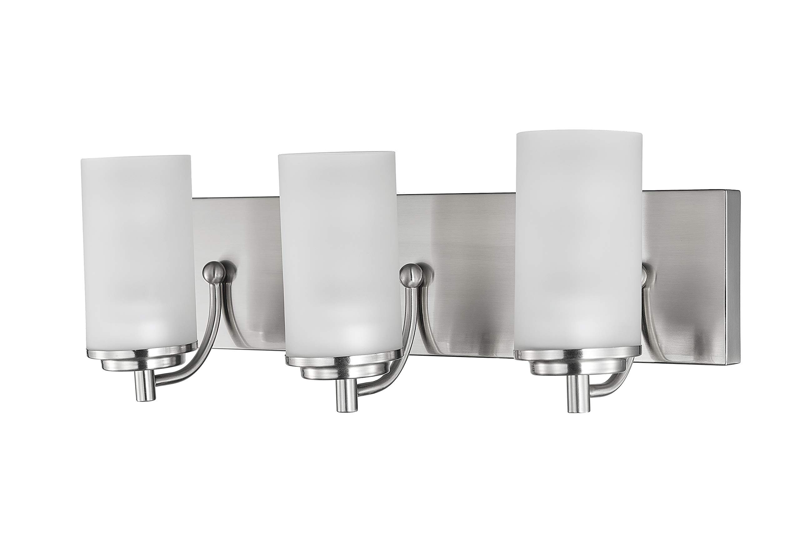 Amazon Brand – Ravenna Home 5-Piece Vanity Wall Sconce Light with Bathroom Hardware Set, 7"H, Brushed Nickel