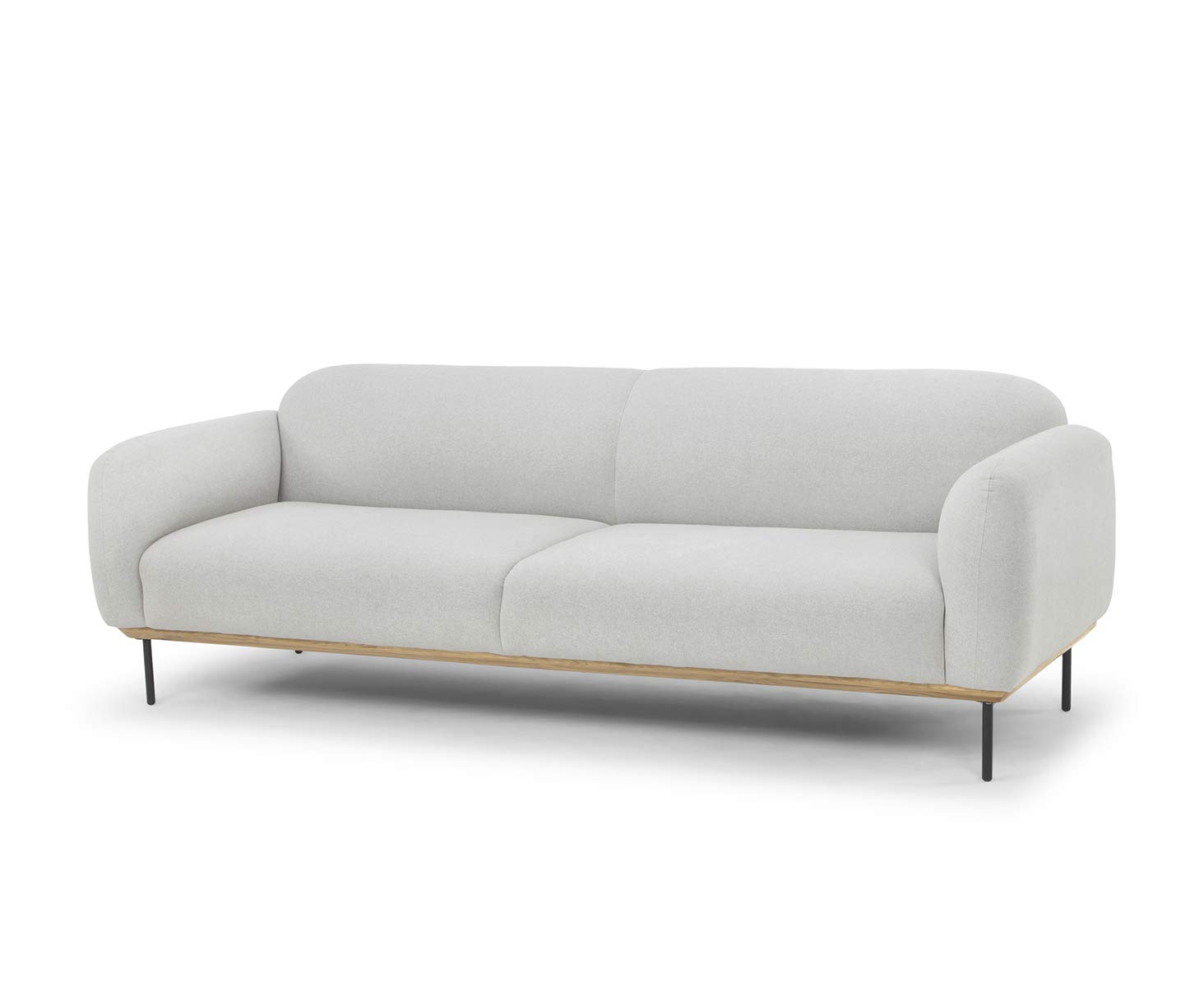 Amazon Brand Movian Blankan 3 Seater Sofa, 228 x 87 x 78 cm, Light Grey