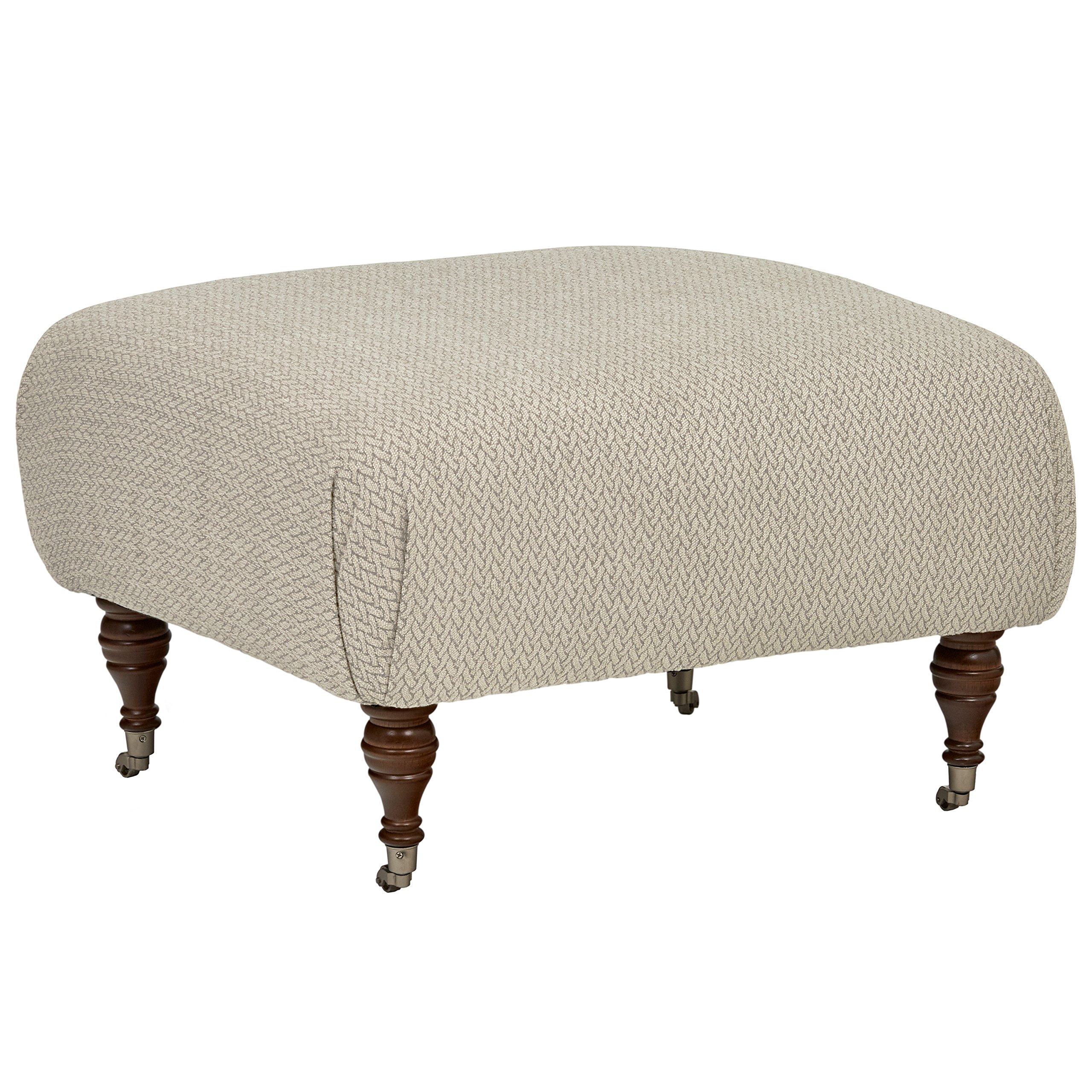 Amazon Brand – Stone & Beam Cameron Classic Ottoman, 31"W, Moondust