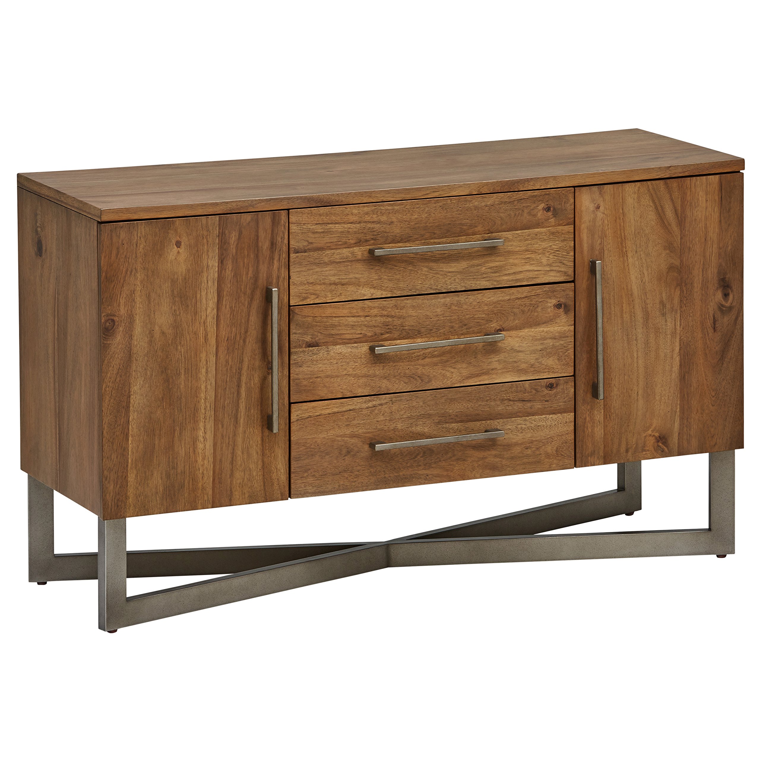 Amazon Brand – Stone & Beam Hughes Modern Casual Wood Buffet Bar, Cabinet Credenza, Brown