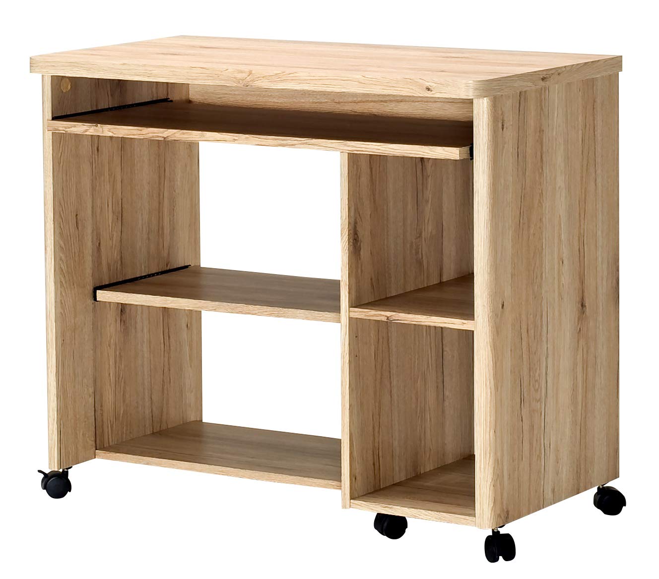 Marca Amazon - Movian Severn - Escritorio móvil, 89 x 48 x 76 cm, color roble San Remo