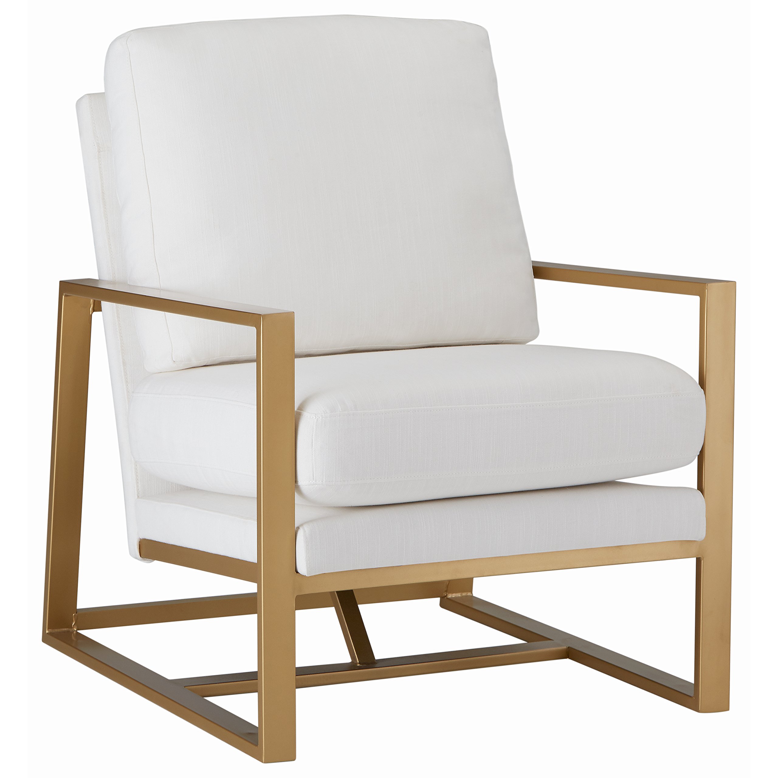 Amazon Brand – Rivet Charlotte Mid-Century Modern Upholstered Gold Accent Chair, 29"W, Natural