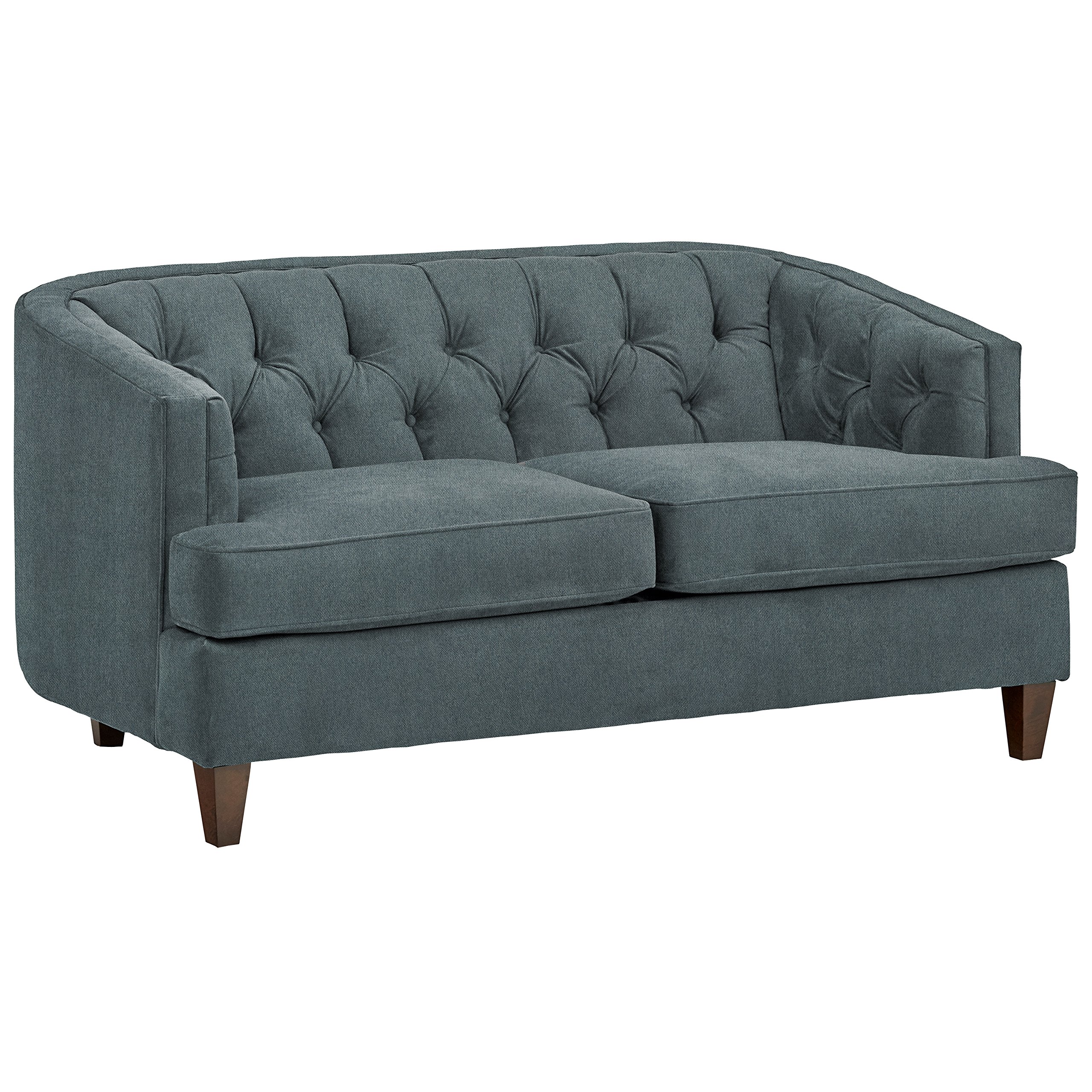 Amazon Brand – Stone & Beam Leila Tufted Living Room Loveseat Sofa Couch, 69"W, Smoky Teal