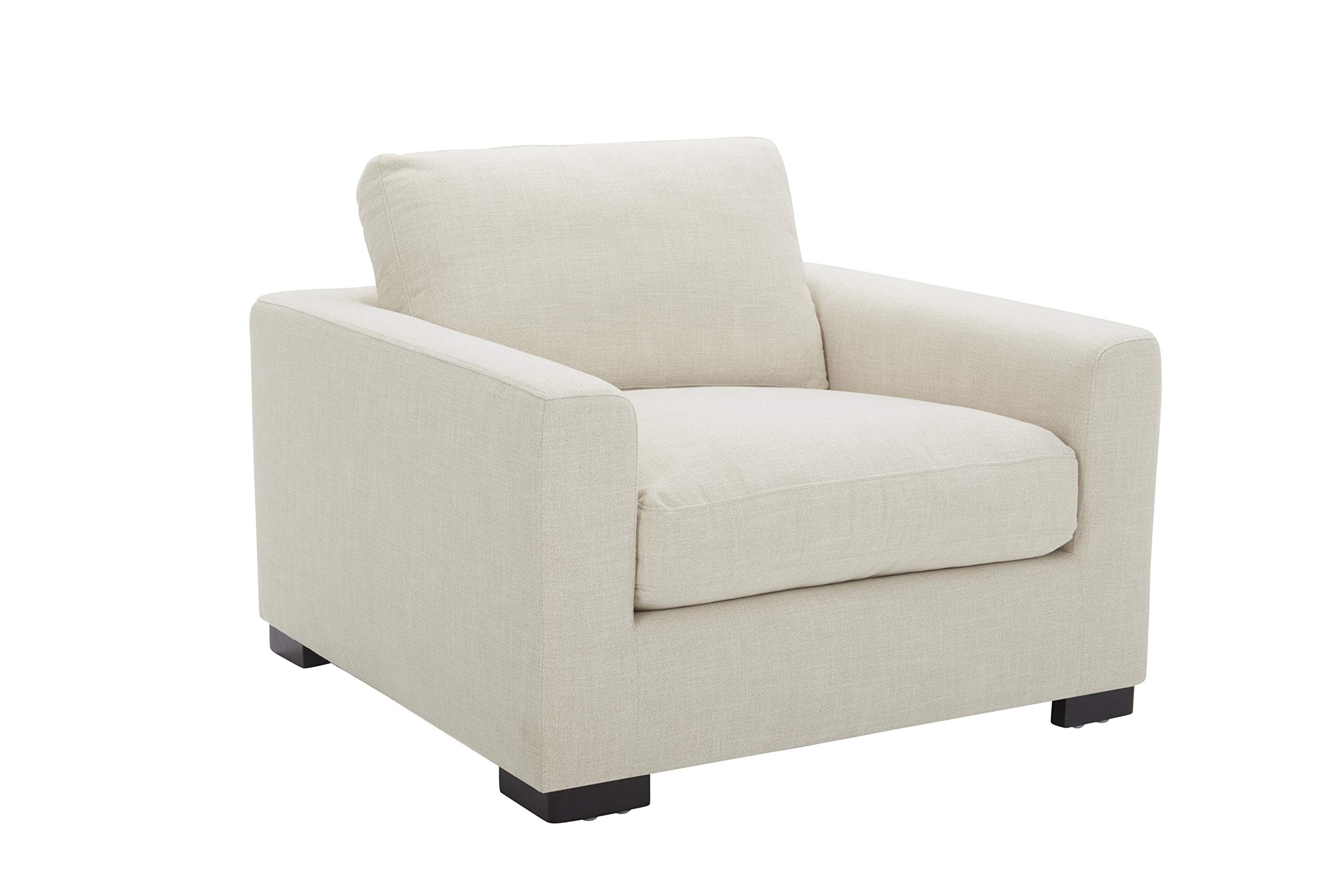 Amazon Brand – Stone & Beam Westview Extra-Deep Down-Filled Accent Chair, 43.3"W, Cream